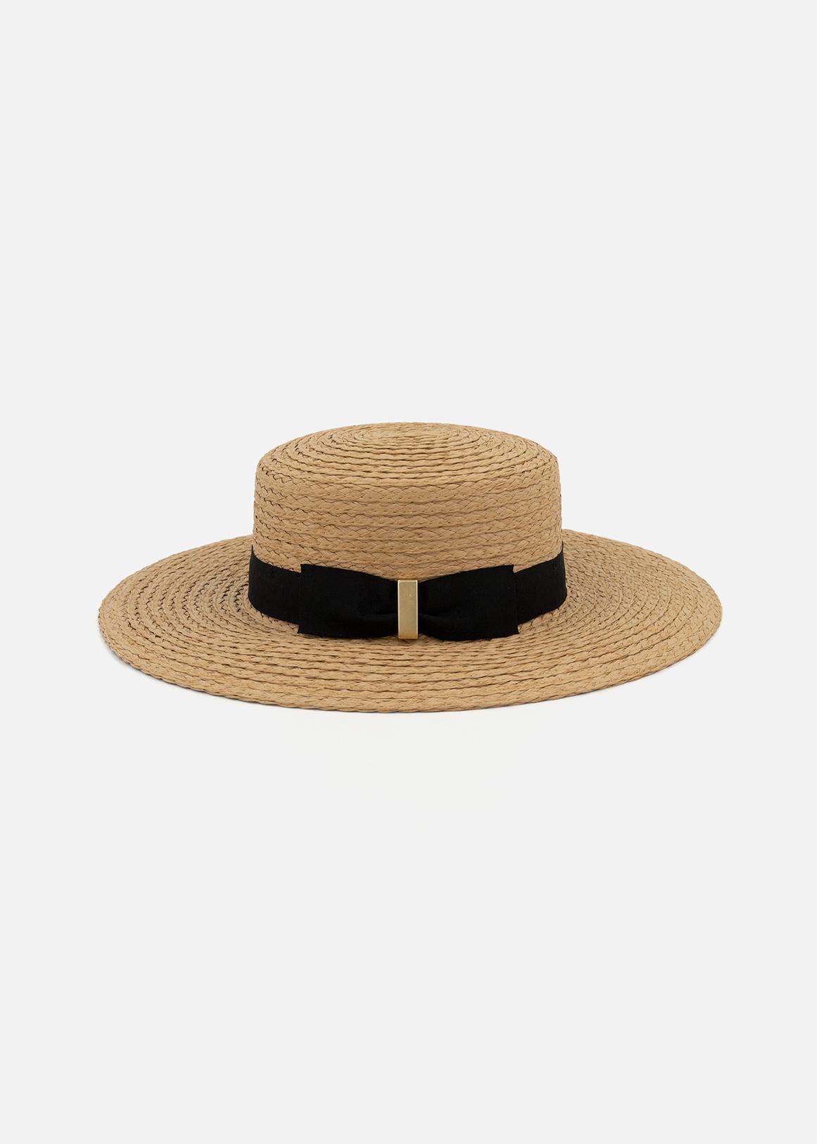 Band Straw Boater Hat - Main Image