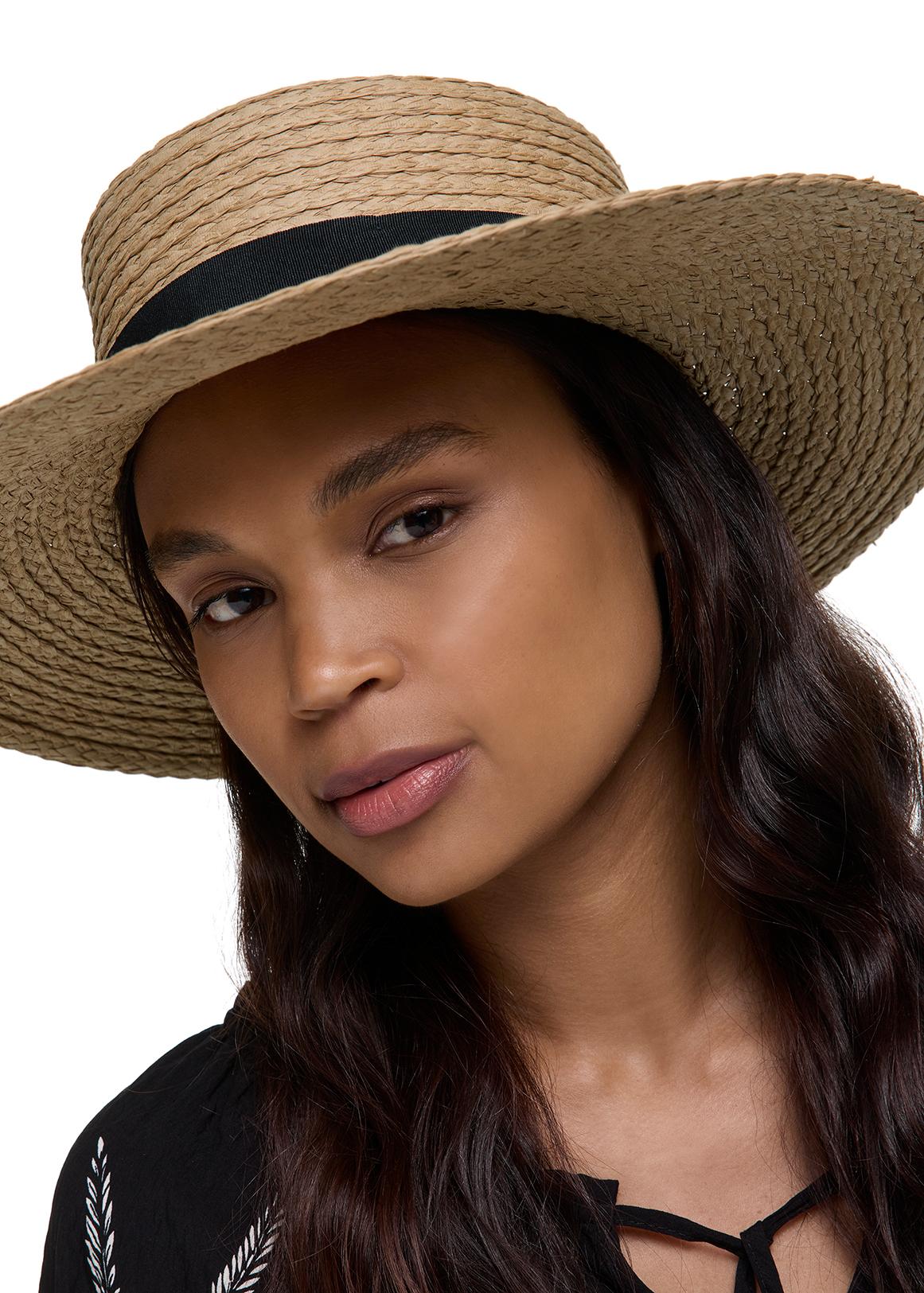 Band Straw Boater Hat