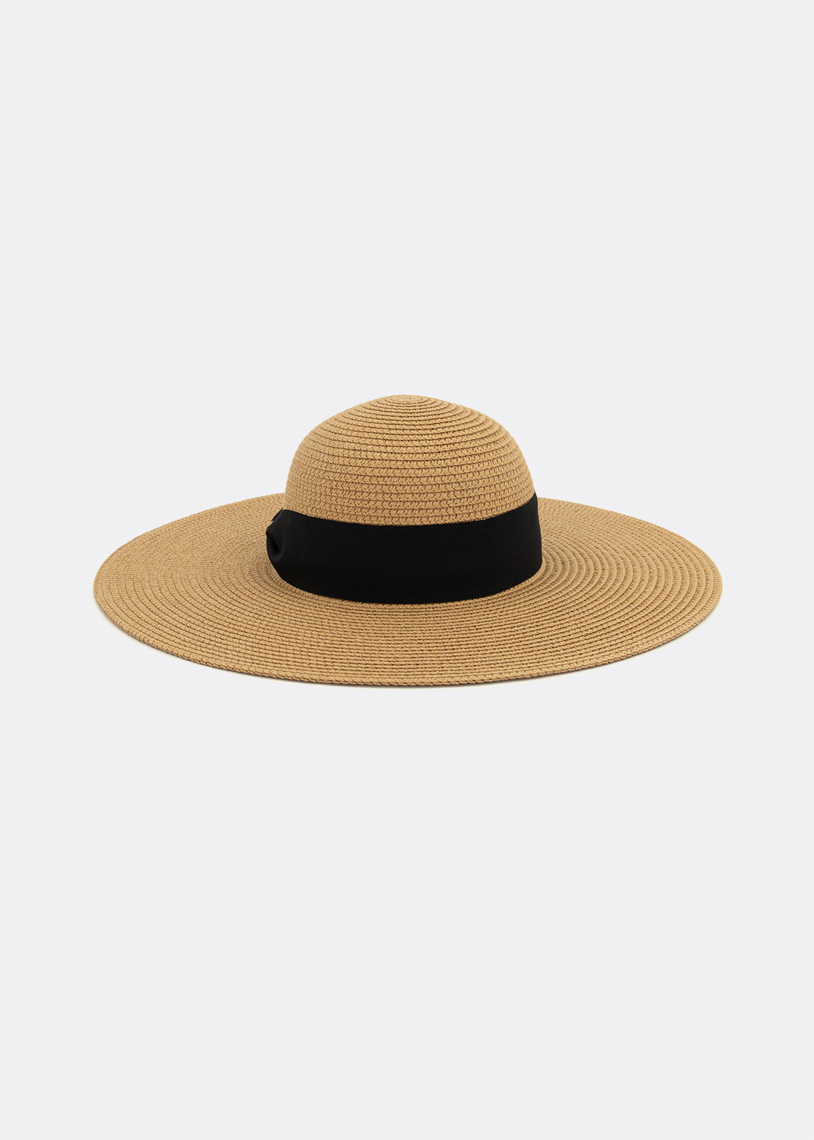 Band Wide Brim Straw Hat