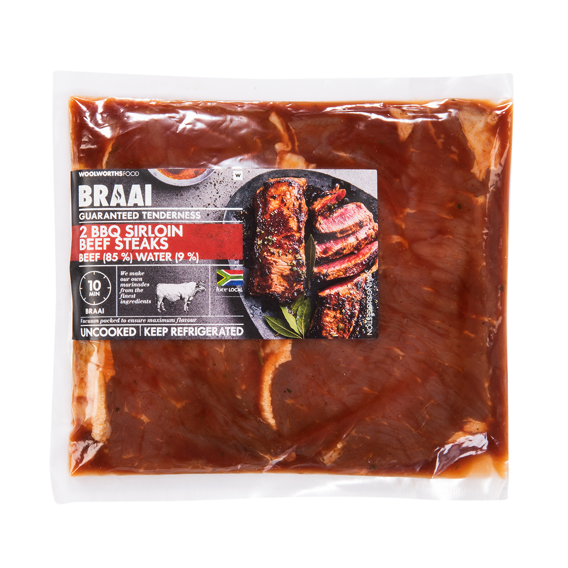 Barbeque Sirloin Beef Steaks Avg 300 g