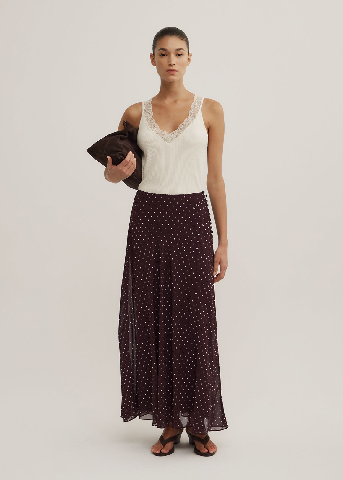 Basque Maxi Skirt