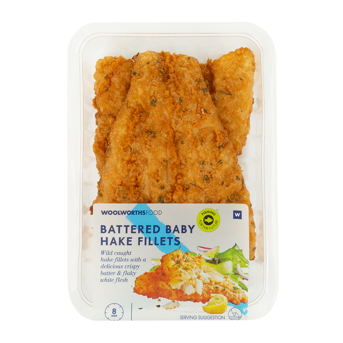 Battered Baby Hake Fillets Avg 500 g