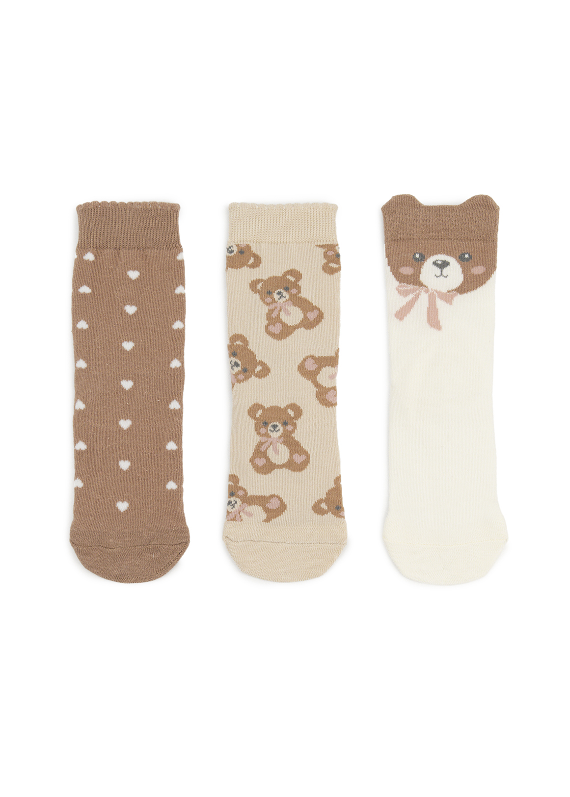 Bear Cotton Rich Ankle Socks 3 Pack
