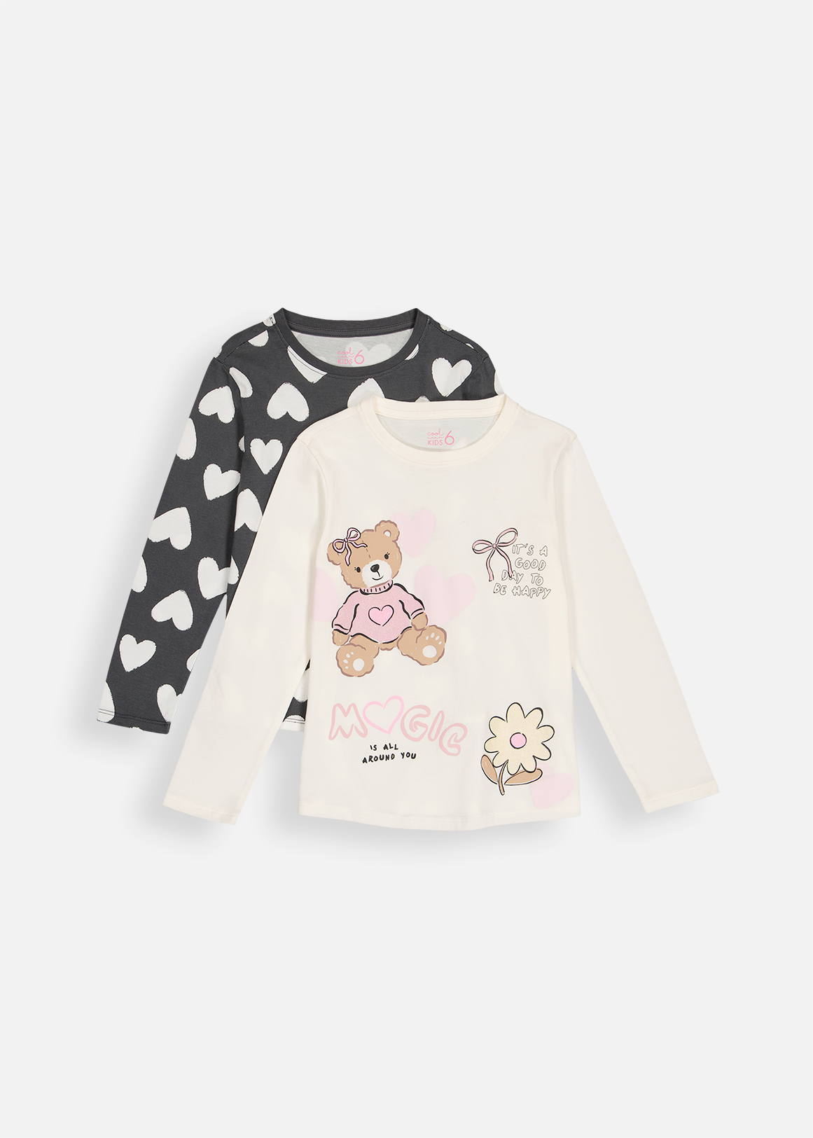 Bear Heart Cotton T-shirts 2 Pack
