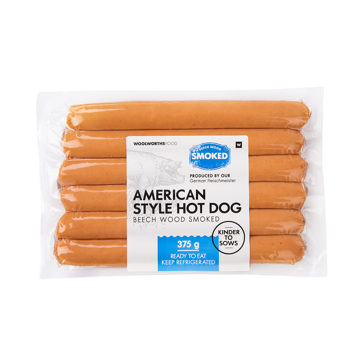 Beech Wood Smoked American Style Hot Dog Sausages 375 g | Woolworths.co.za