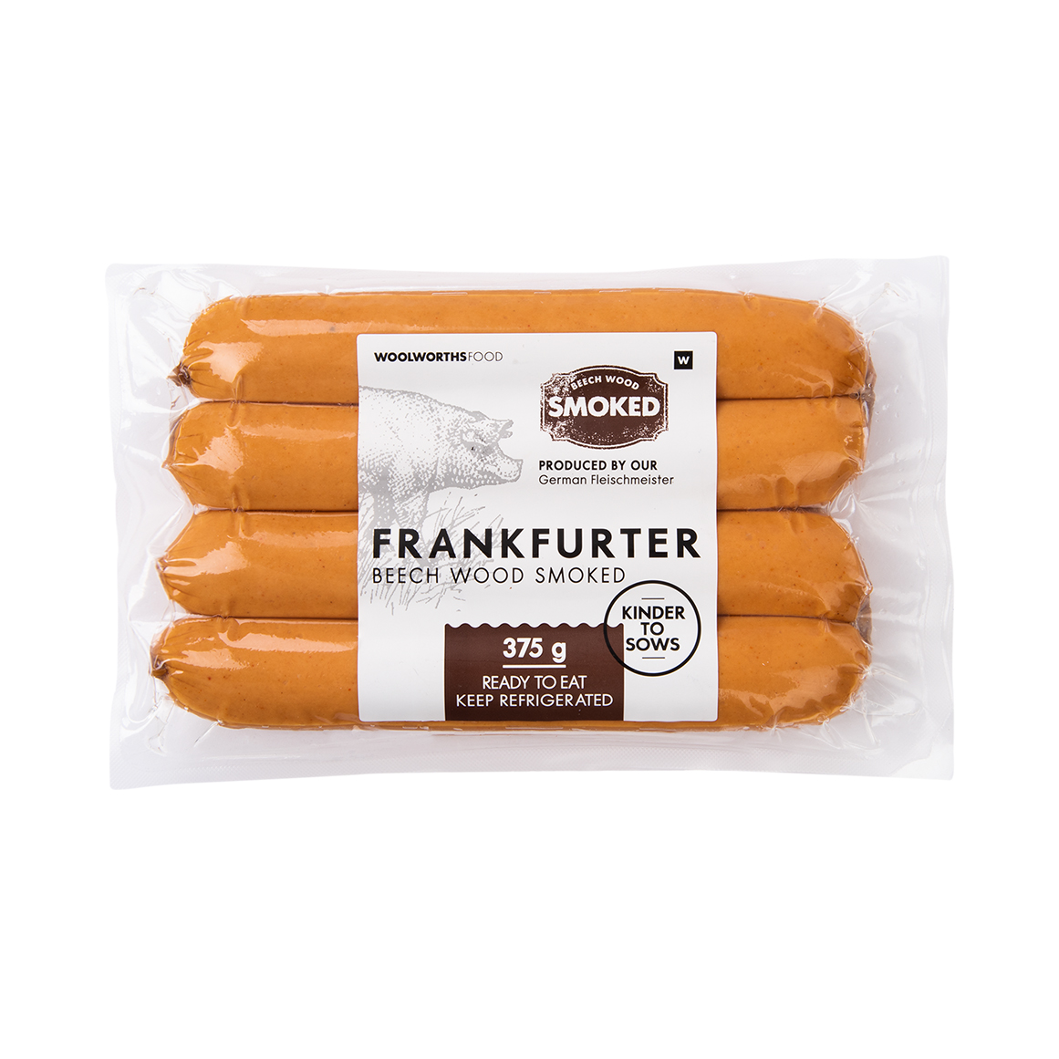 Beech Wood Smoked Frankfurter Sausages 375 g