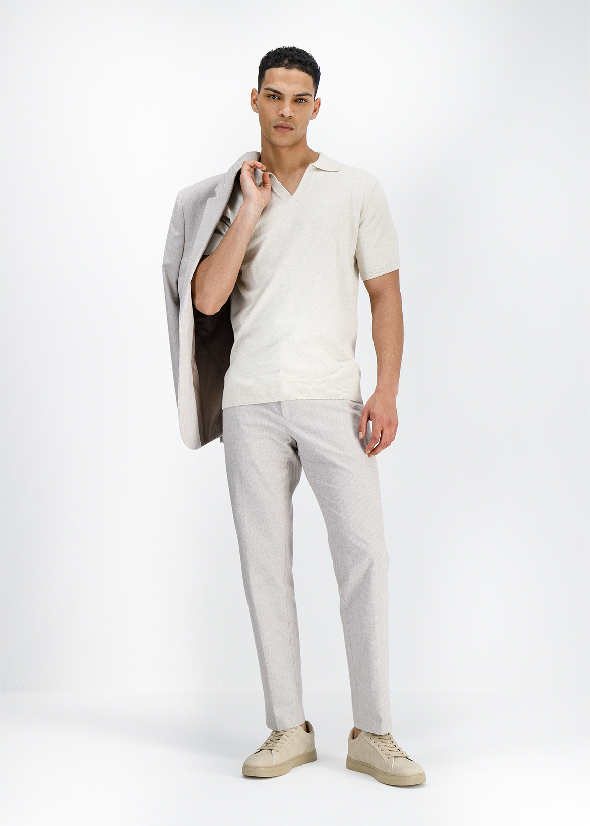 Beige Slim Fit Suit Trousers | Woolworths.co.za