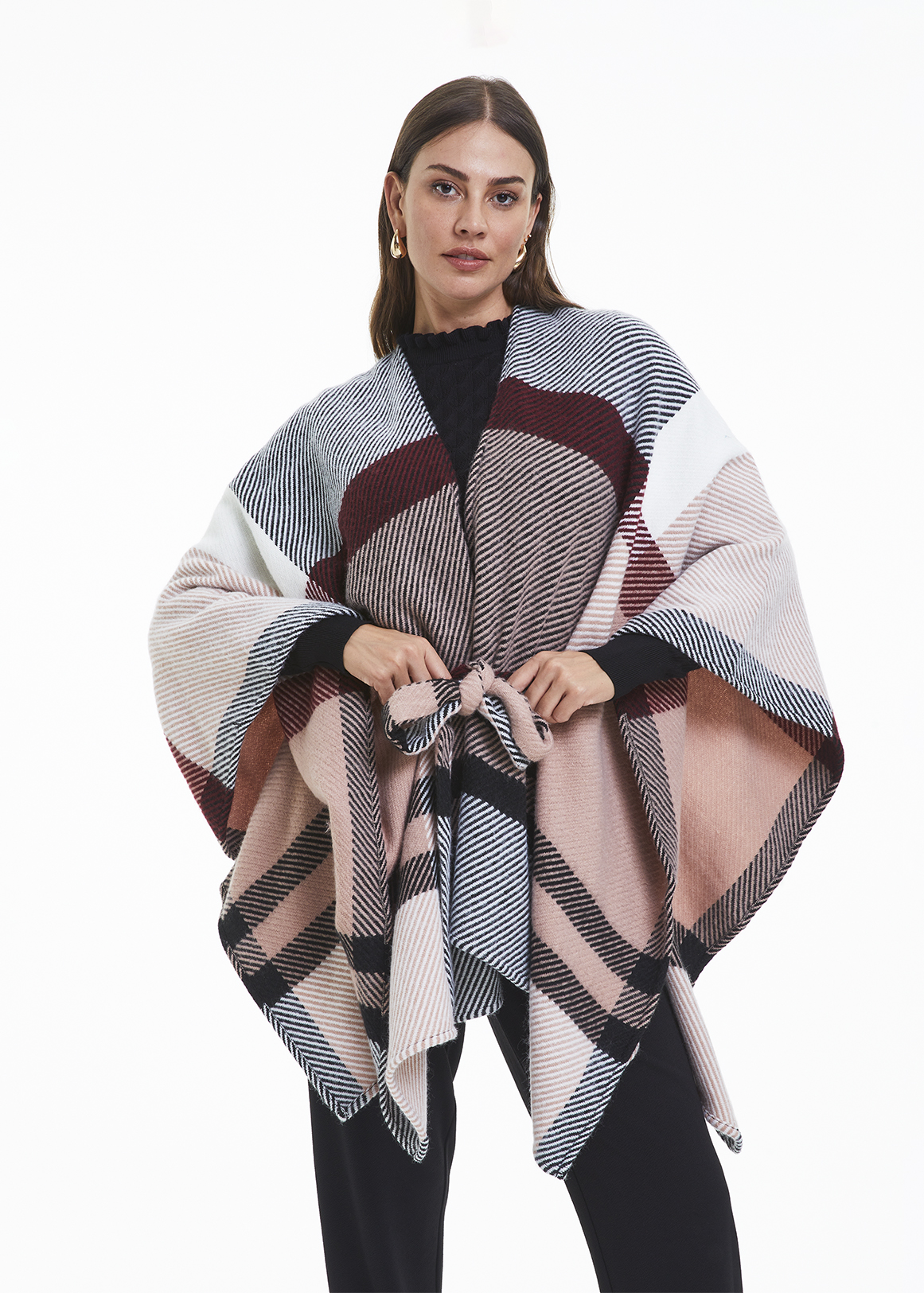 Belted Check Kimono Wrap | Woolworths.co.za