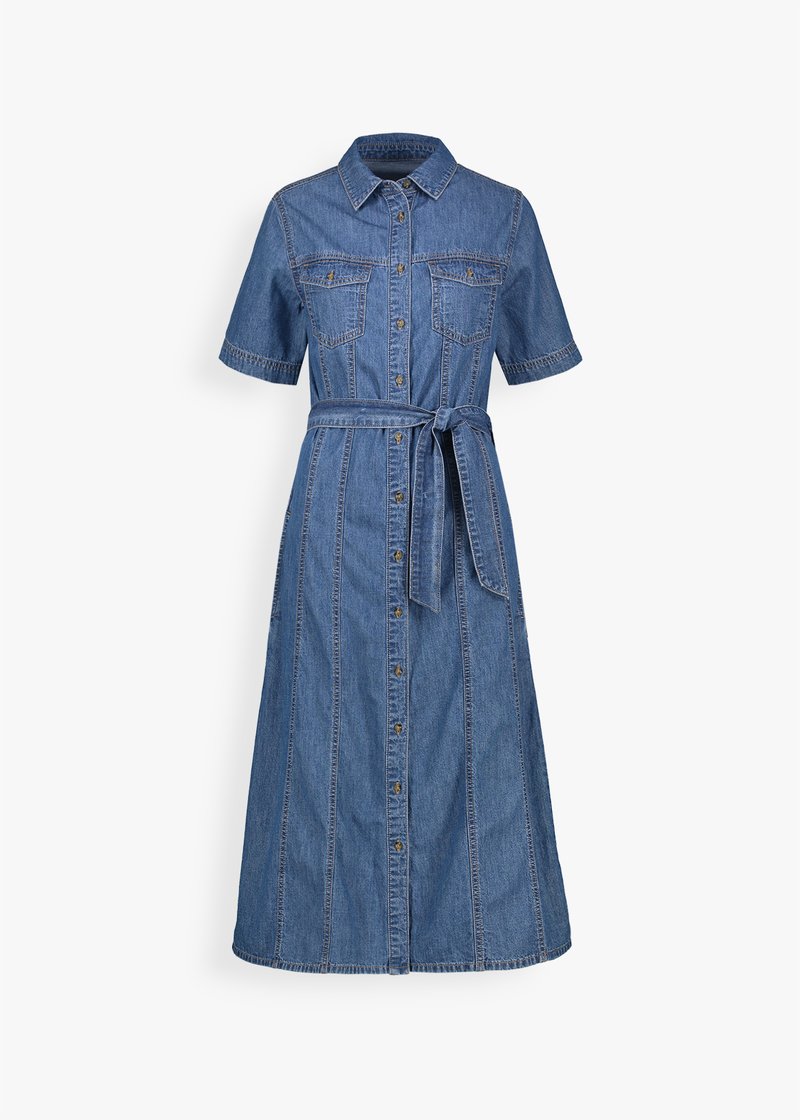 warehouse belted denim shirt dress Belted Denim Shirtdress
