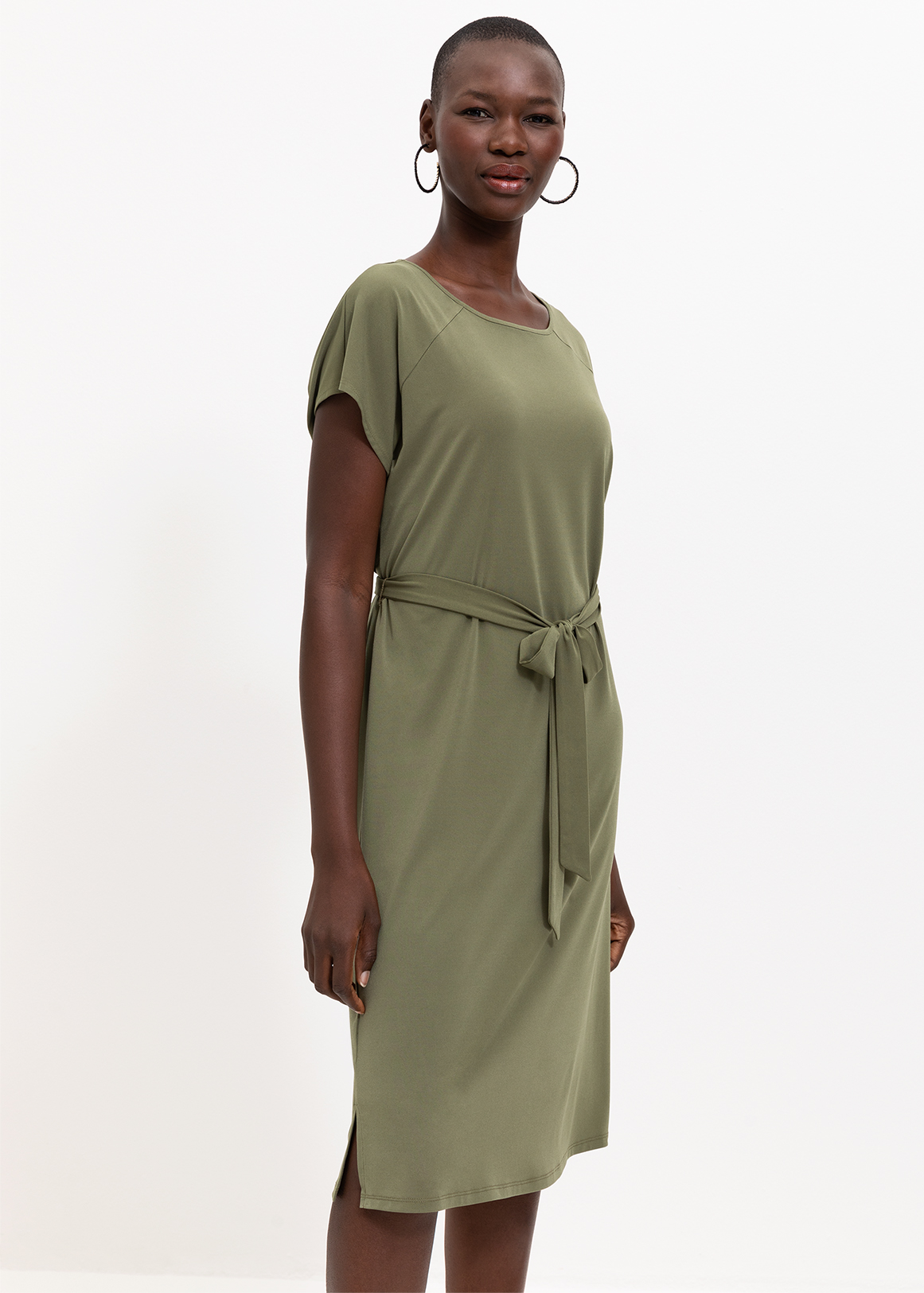 Belted Dolman Sleeve Midi Dress | Woolworths.co.za