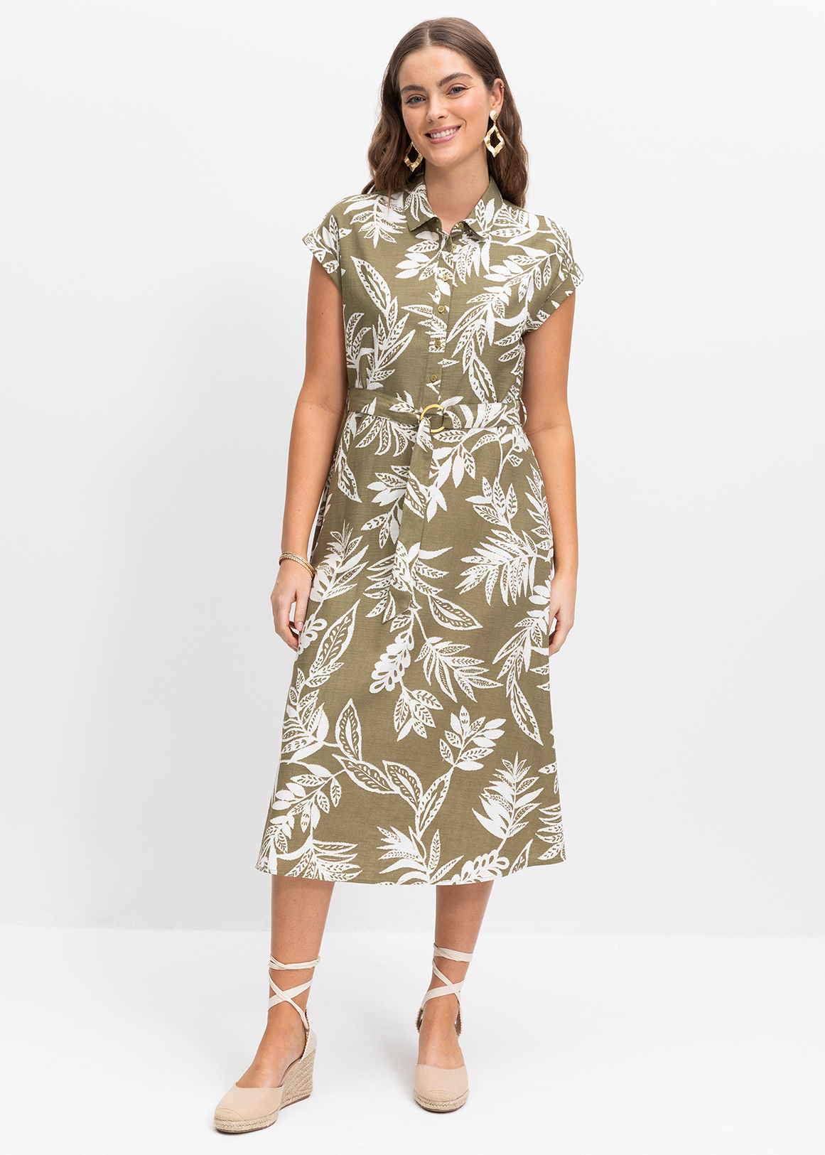 Belted Leaf Print Midi Shirt Dress Woolworths co za belted-leaf-print-midi-shirt-dress-woolworths-co-za