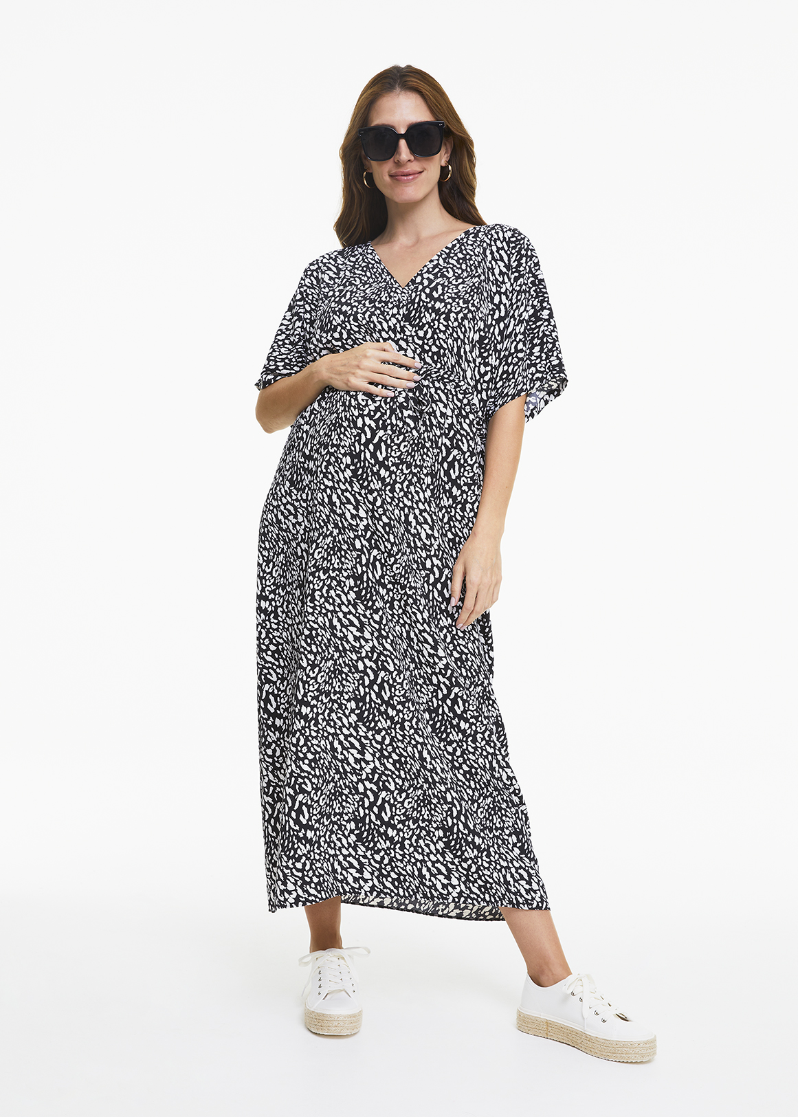 Belted Print Kimono Sleeve Maternity Dress | Woolworths.co.za