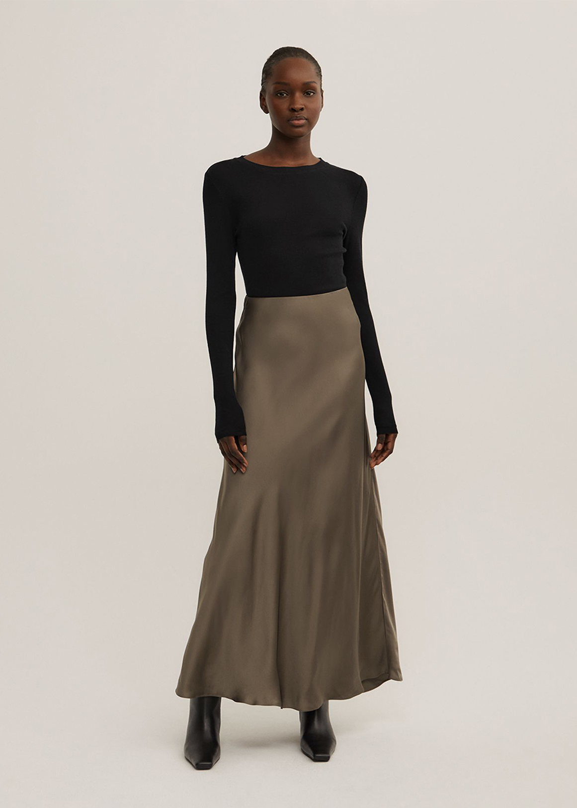 Bias Slip Skirt