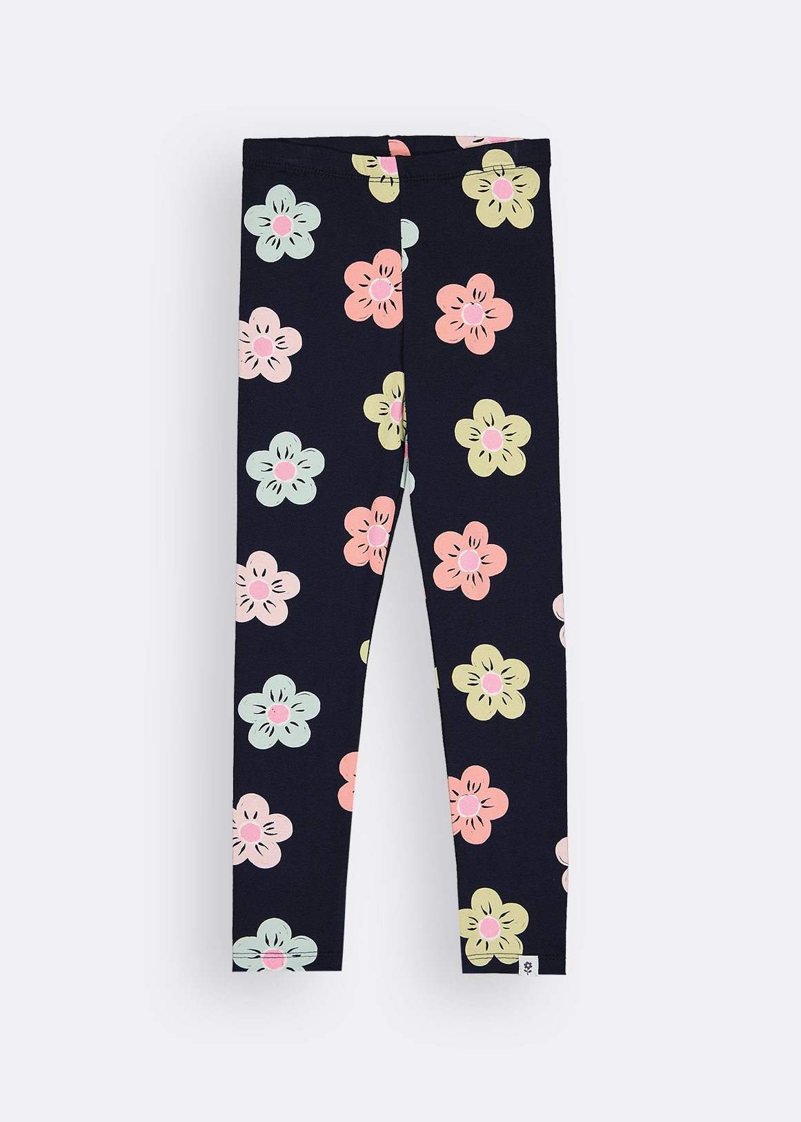 Big Flower Stretch Cotton Leggings