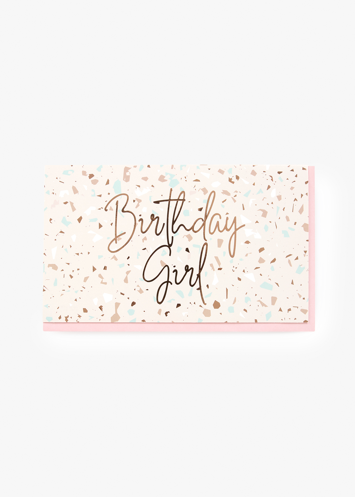 Birthday Girl Terrazzo Foil Card