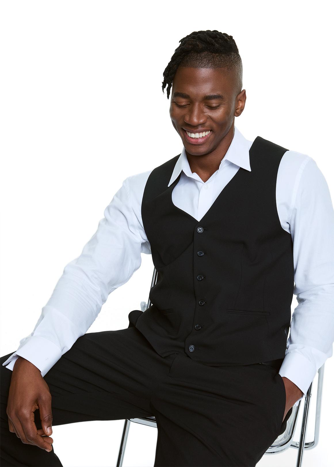 Black Slim Fiit Viscose Blend Waistcoat | Woolworths.co.za Black Slim Fiit Viscose Blend Waistcoat | Woolworths.co.za