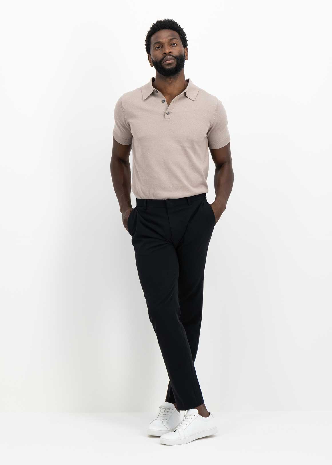 Black Slim Fit Pants for Men by