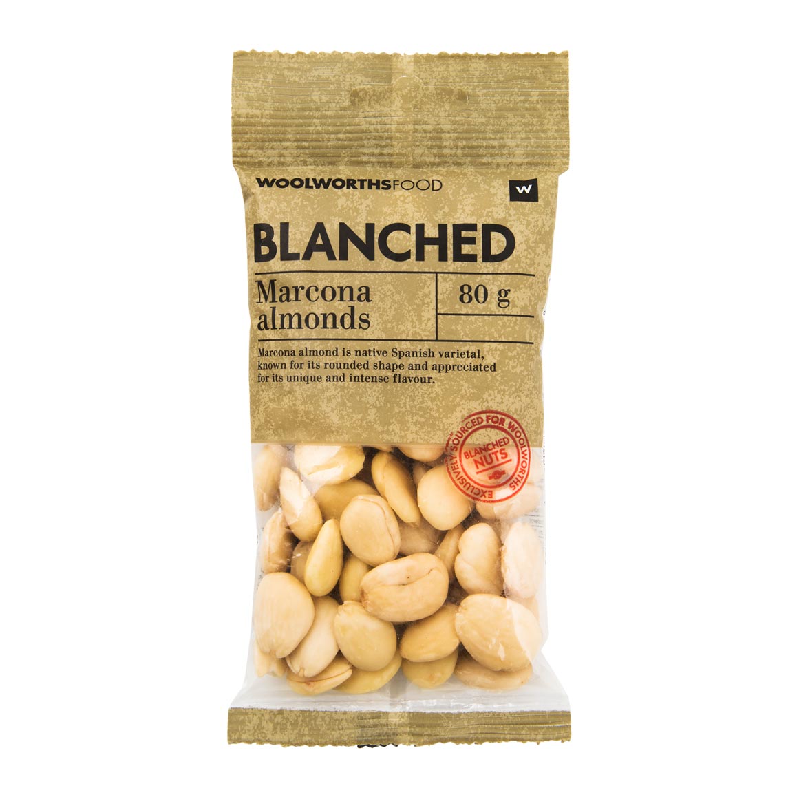 Blanched Marcona Almonds 80 g Woolworths.co.za