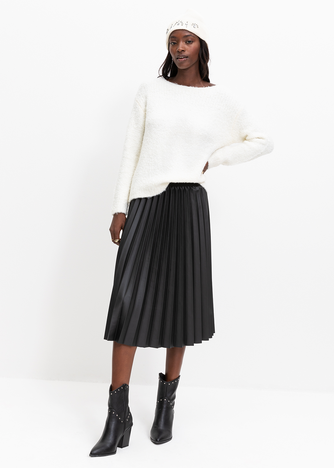 Boat Neck Boucle Knit Jumper | Woolworths.co.za