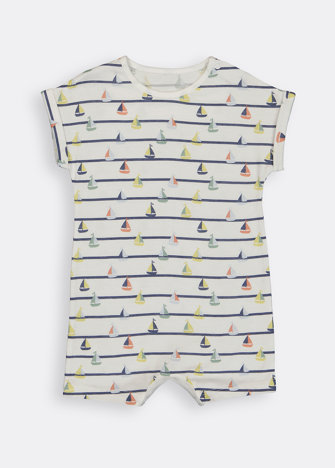 Boat Stripe Cotton Romper