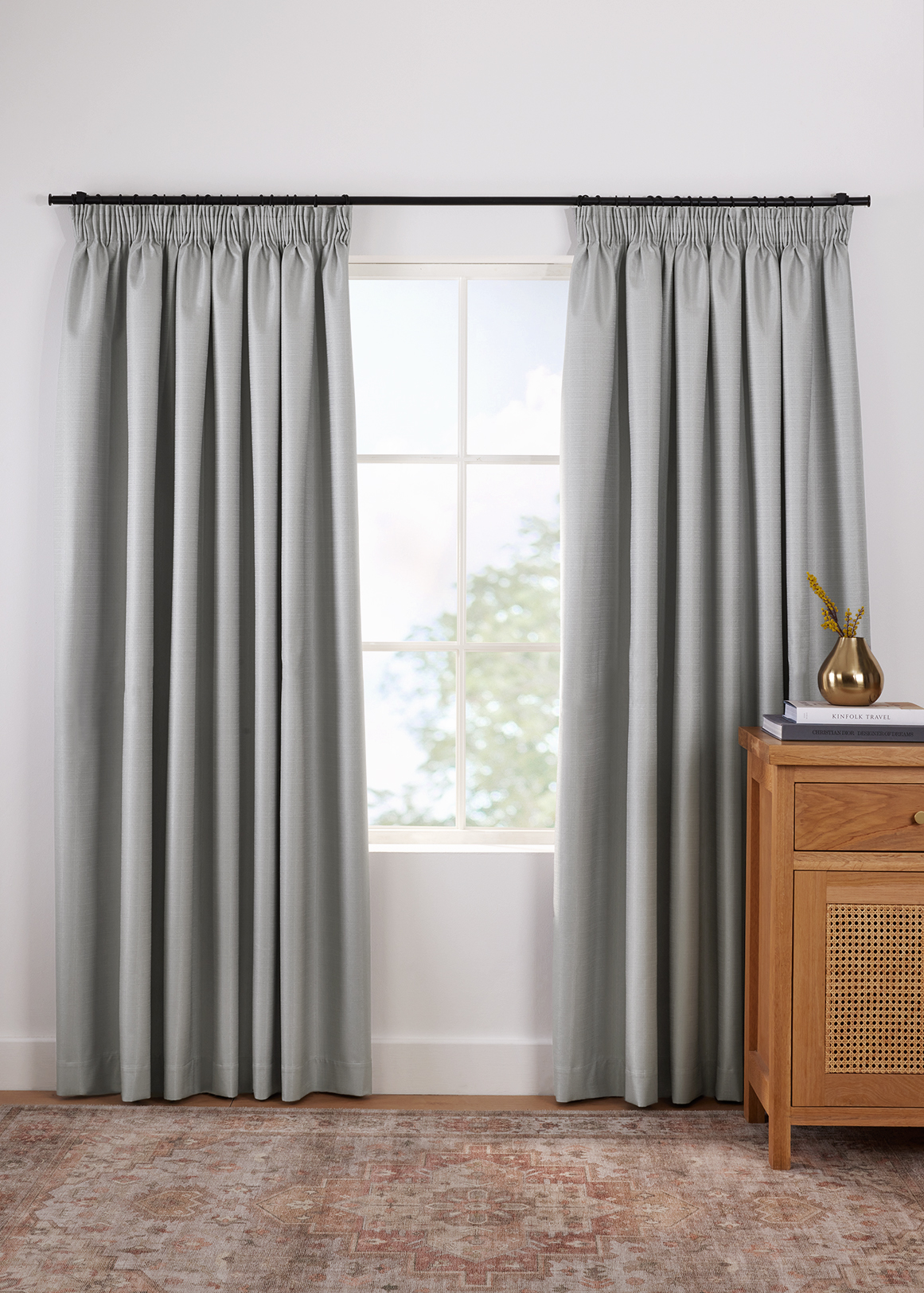 Bordeaux Block Out Taped Curtain 230cmx218cm