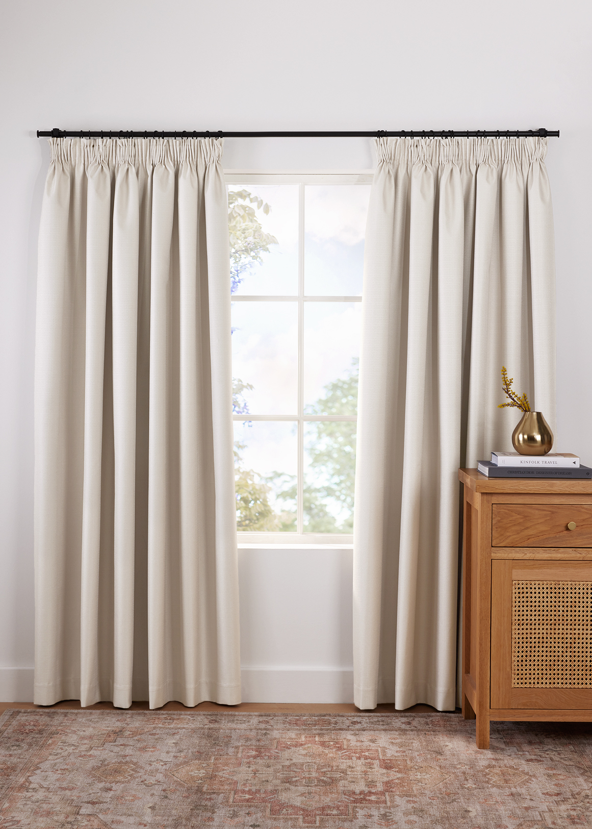 Bordeaux Block Out Taped Curtain 230cmx218cm