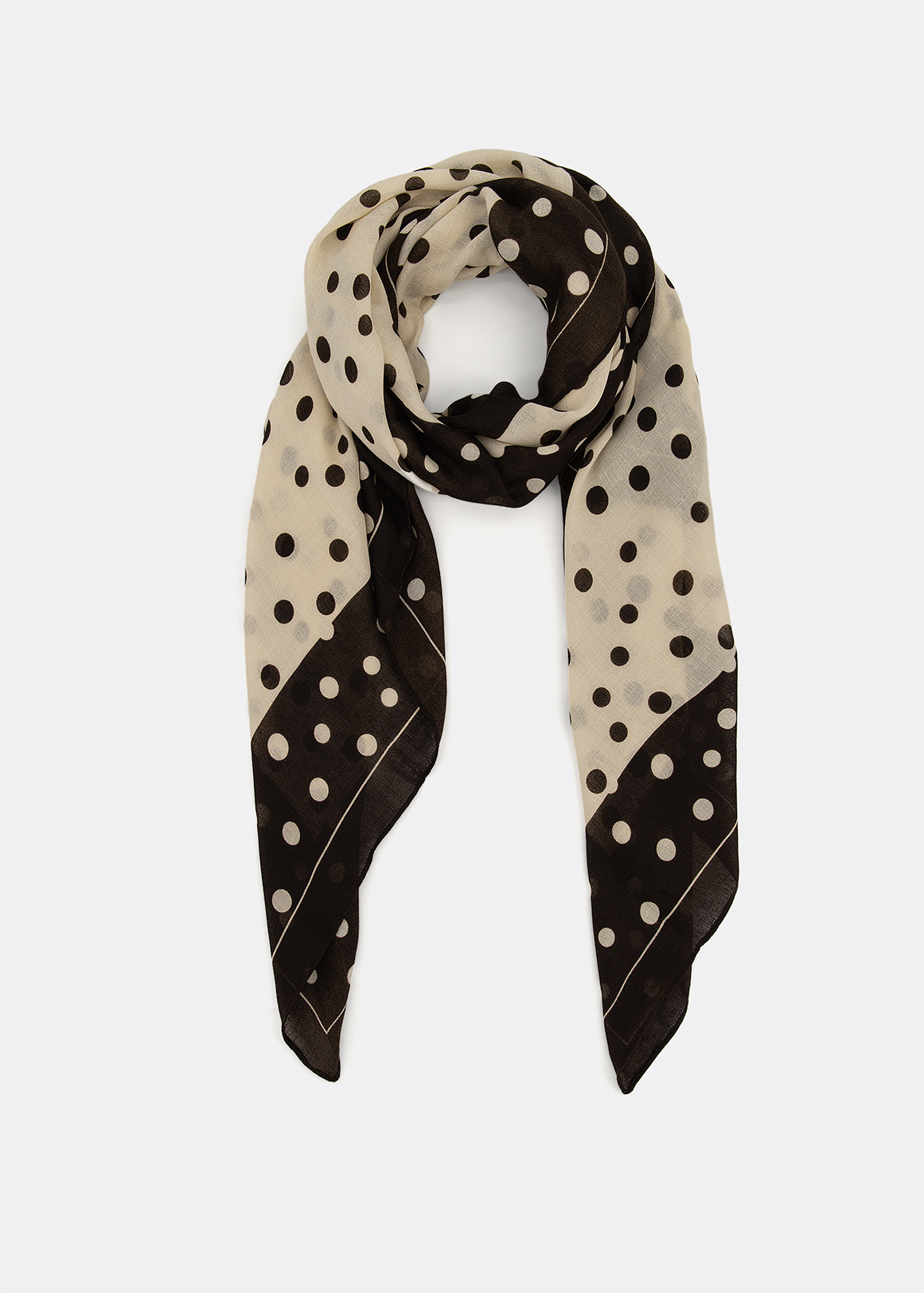 Border Polka Dot Scarf