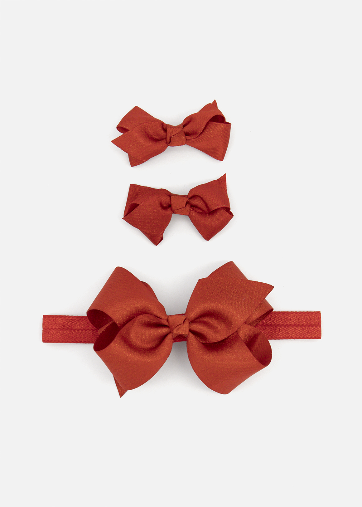 Bow Headband & Clip Set 3 Piece