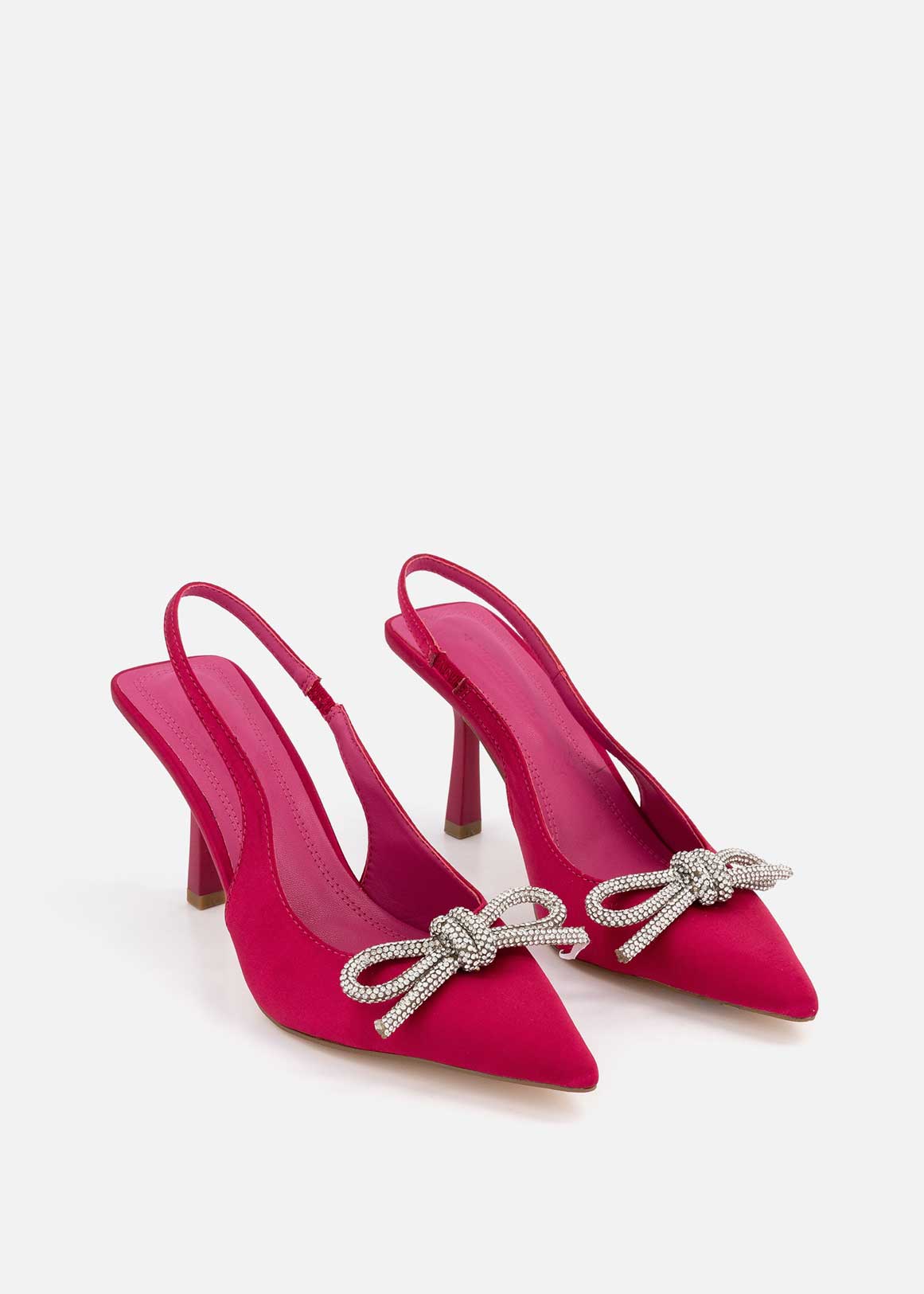 Bow Satin Slingback Court Shoes | Woolworths.co.za