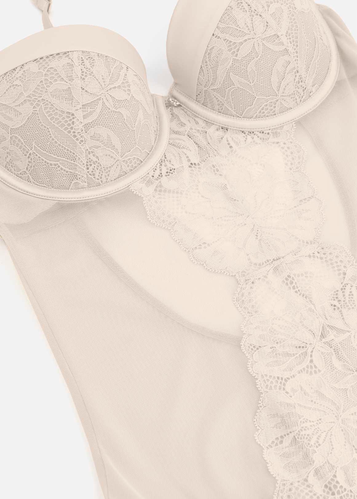 Bridal Lace Padded Underwire Bodysuit