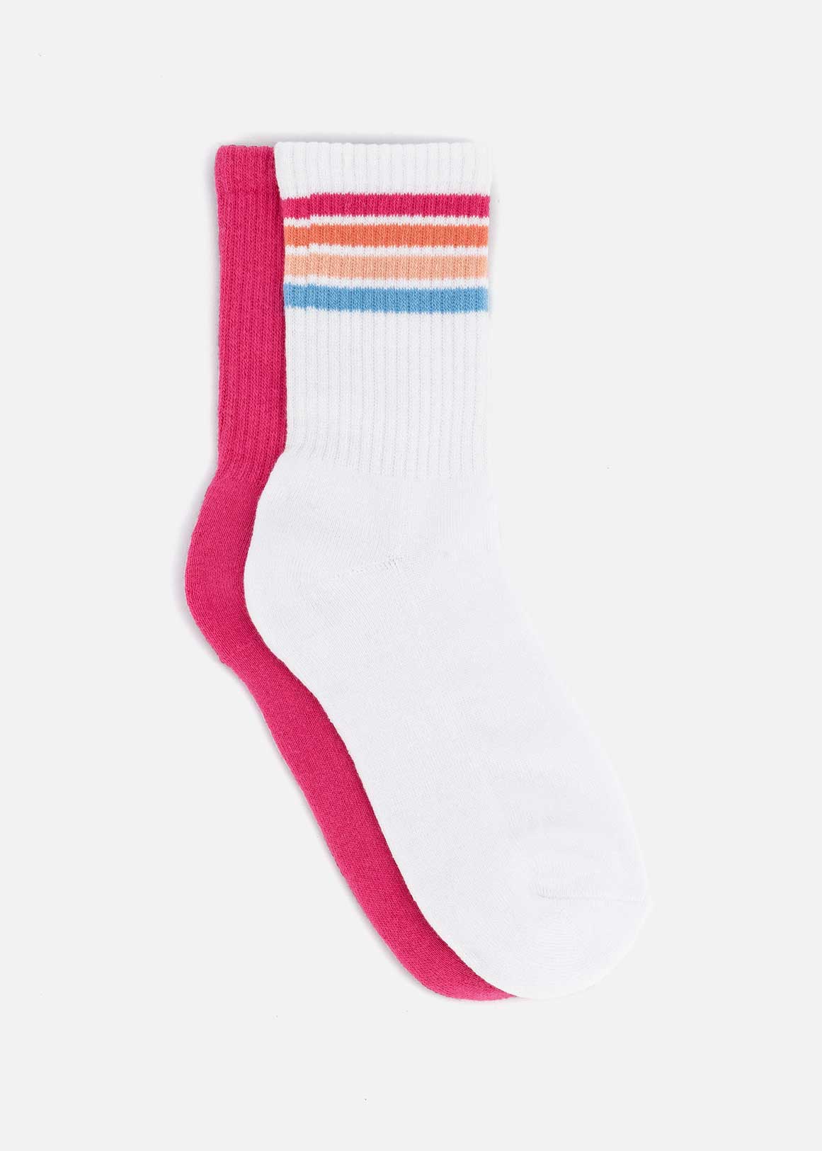 Bright Cotton Rich Crew Socks 2 Pack | Woolworths.co.za
