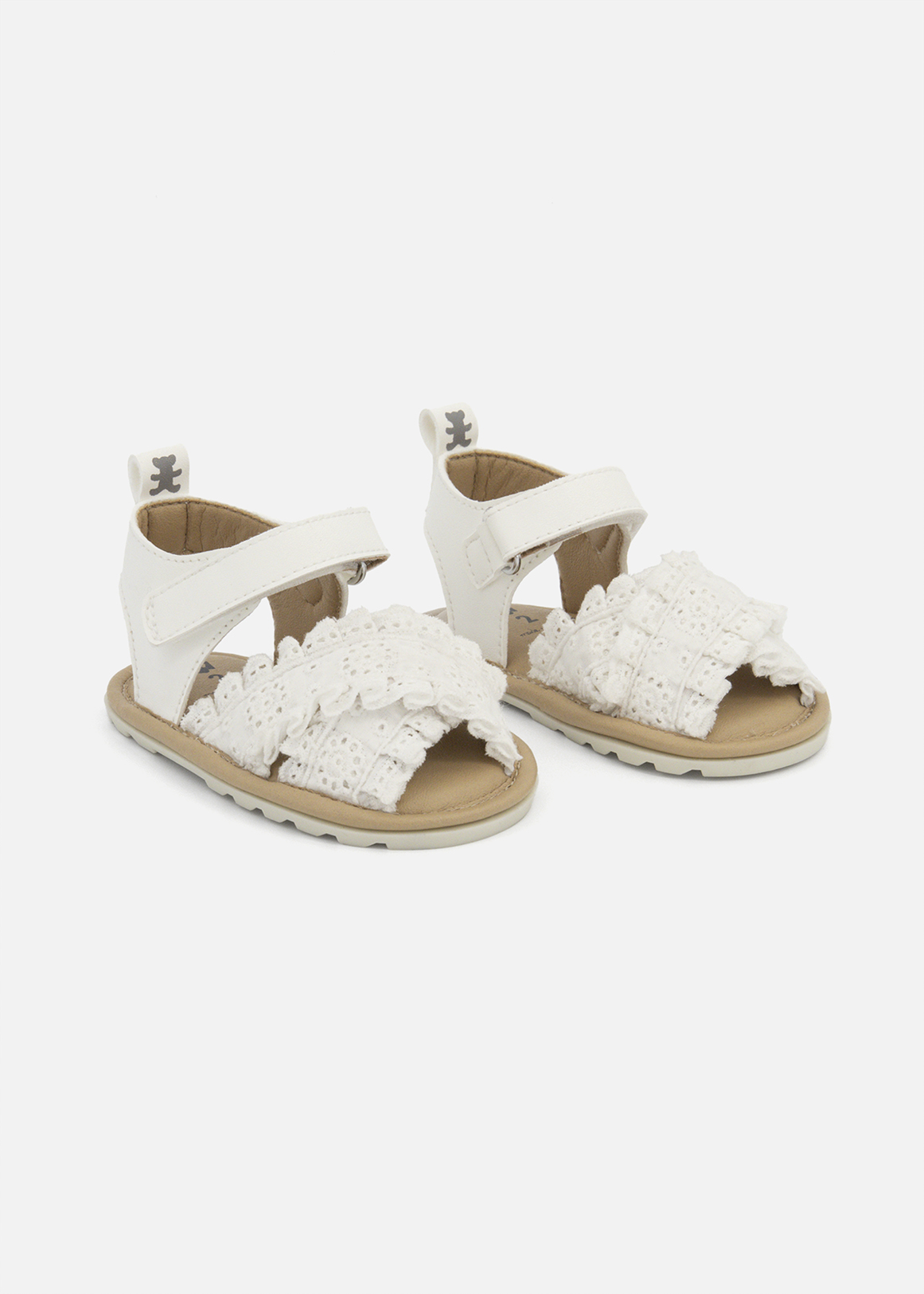Broderie Anglaise Ruffle Sandals