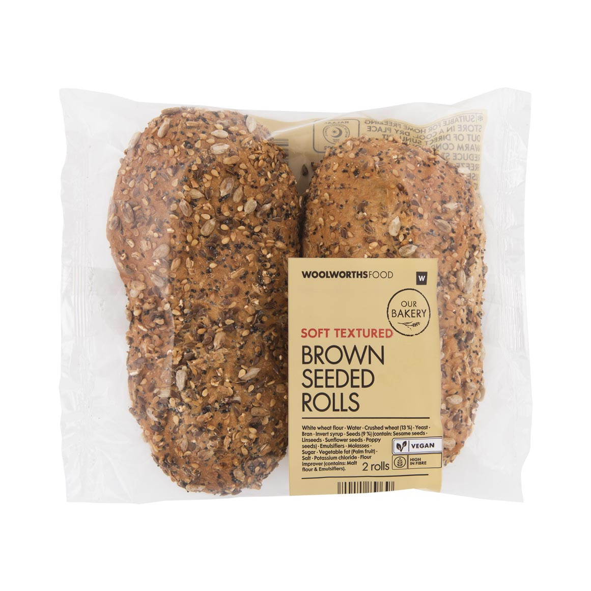 Brown Seeded Rolls 2 pk