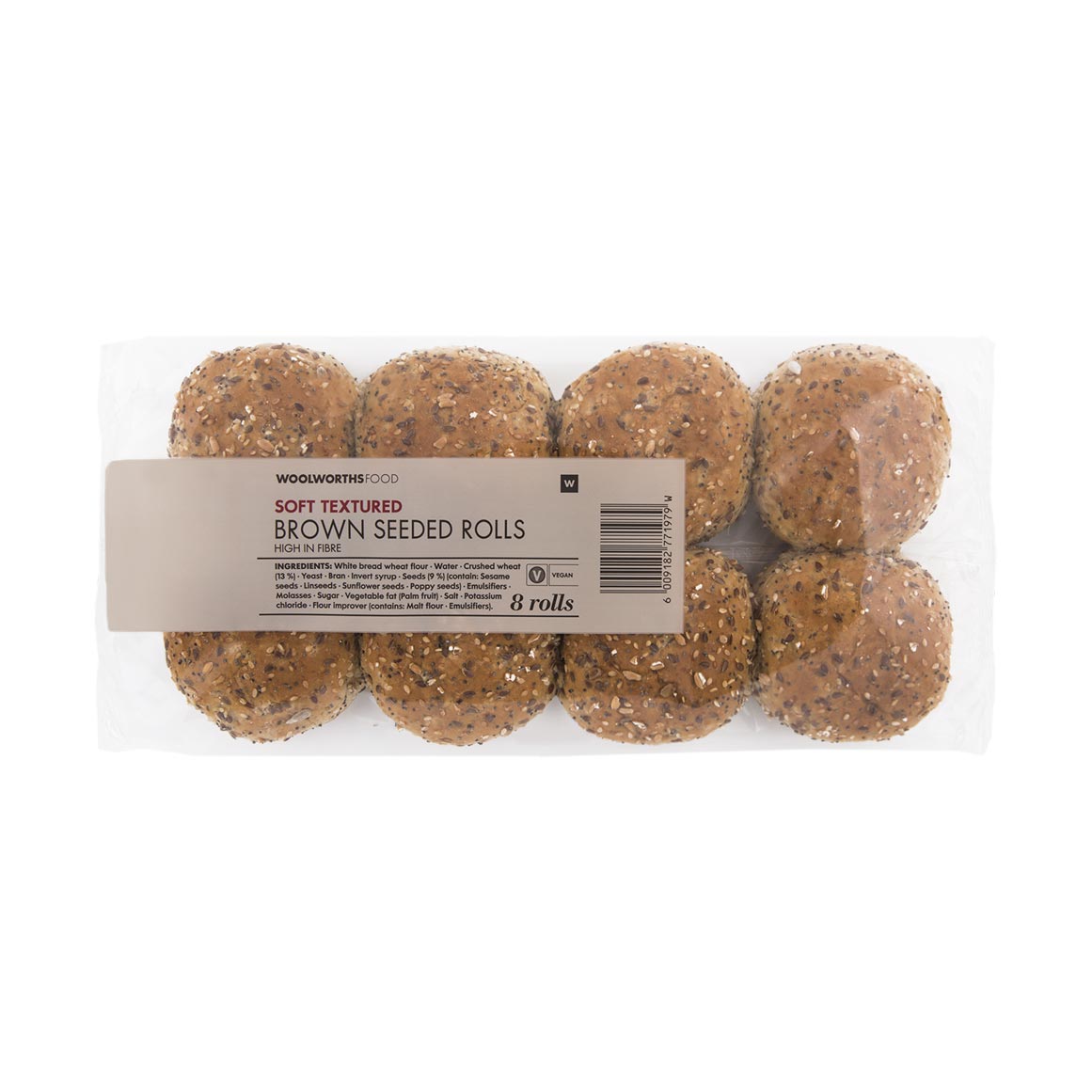 Brown Seeded Rolls 8 pk