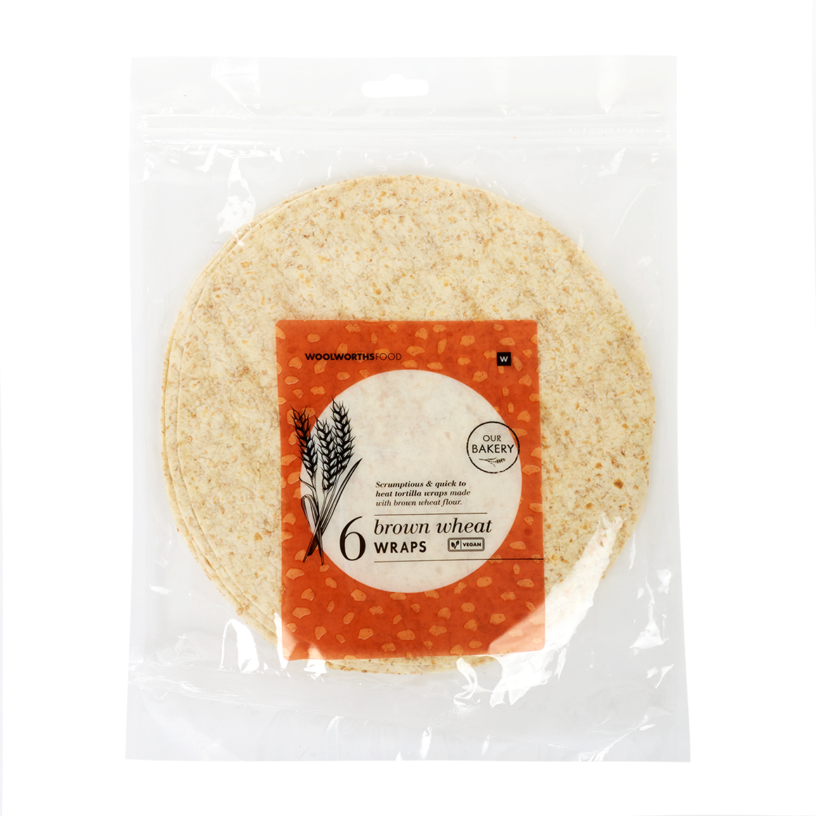 Brown Wheat Wraps 6 pk