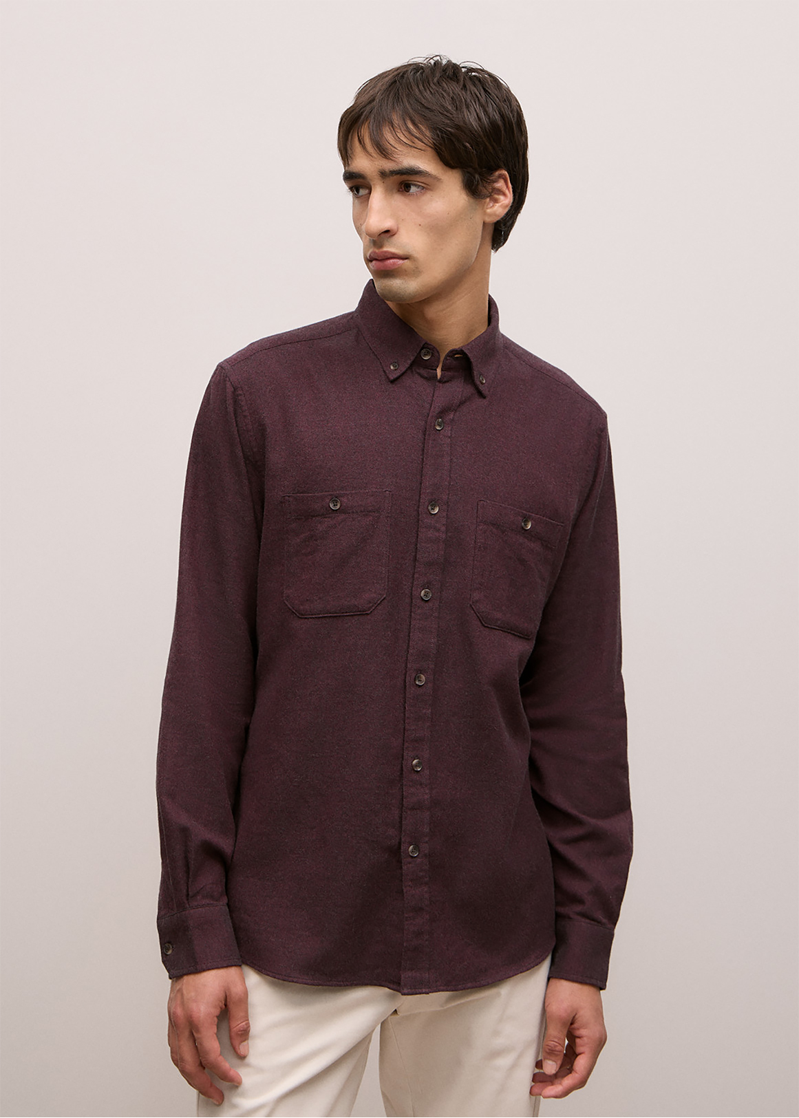Brushed Cotton Melange Shirt
