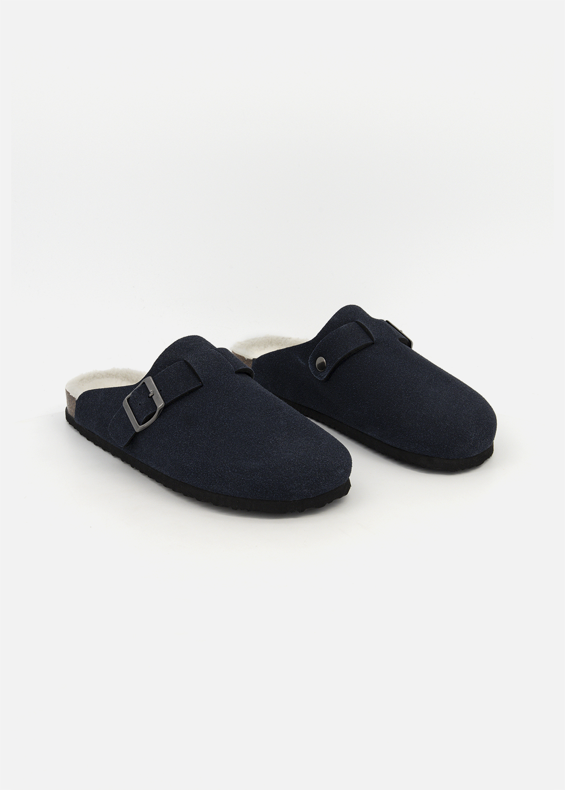 Buckle Recycled Suede Clog Slippers
