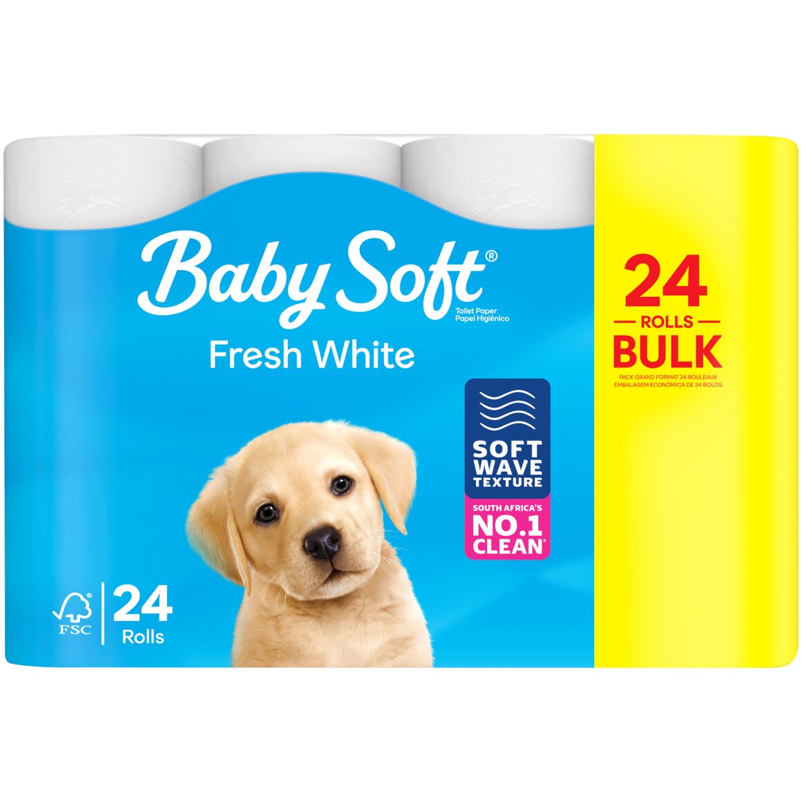 Bulk Baby Soft 2 Ply Fresh White Toilet Paper 24 pk