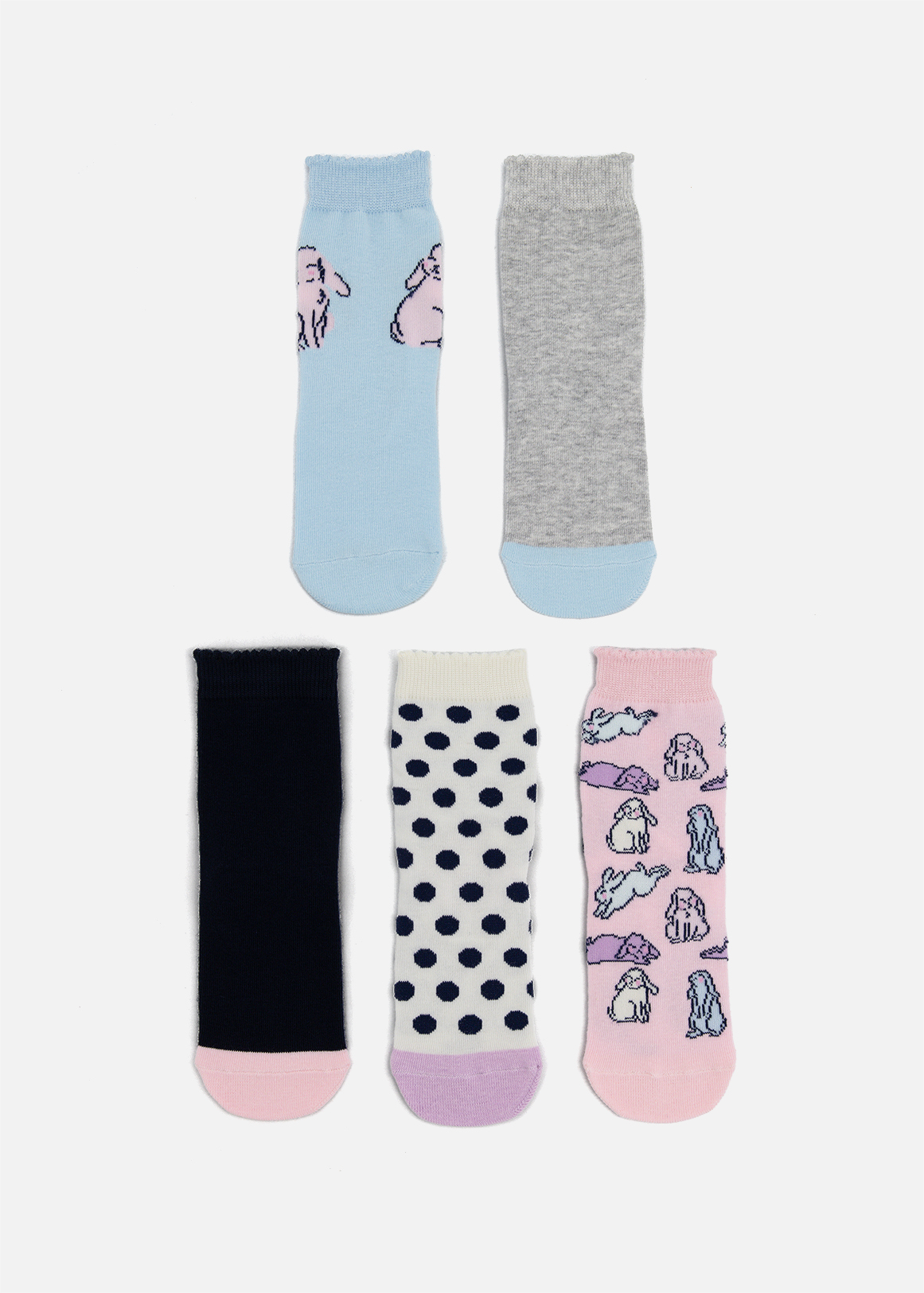 Bunny & Spot Print Anklets 5 Pack | Woolworths.co.za