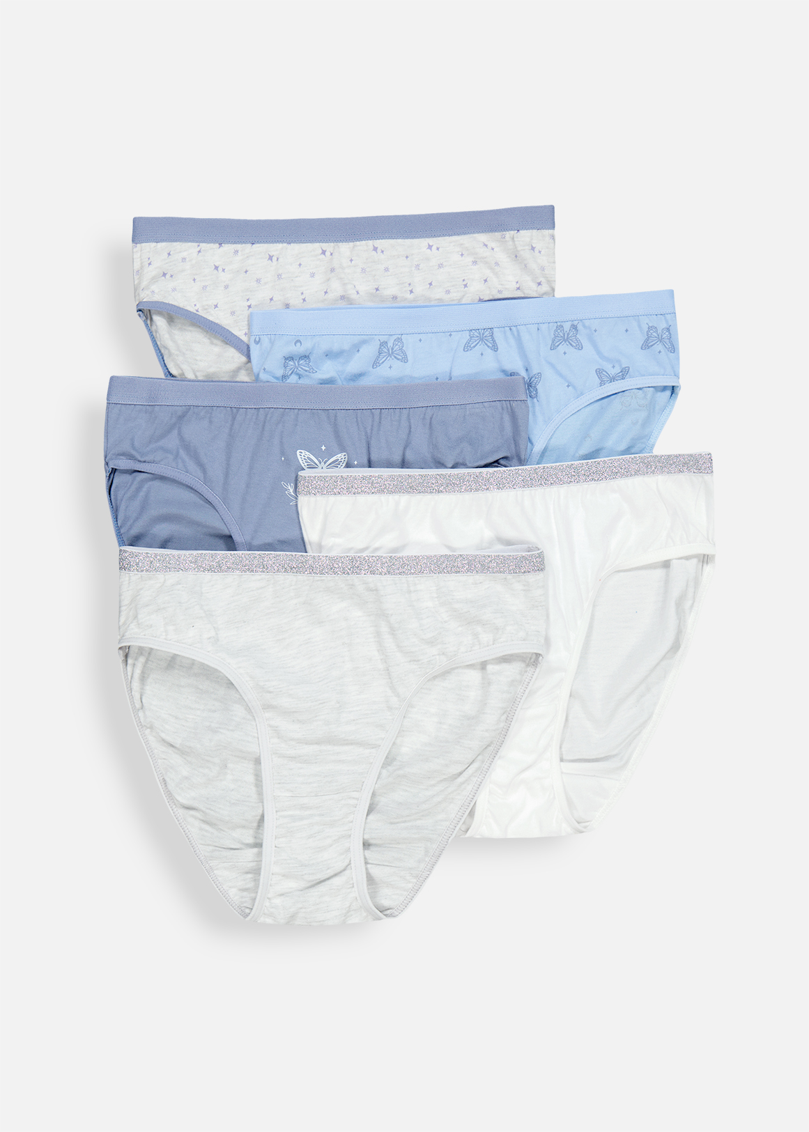 Butterfly Cotton Bikinis 5 Pack