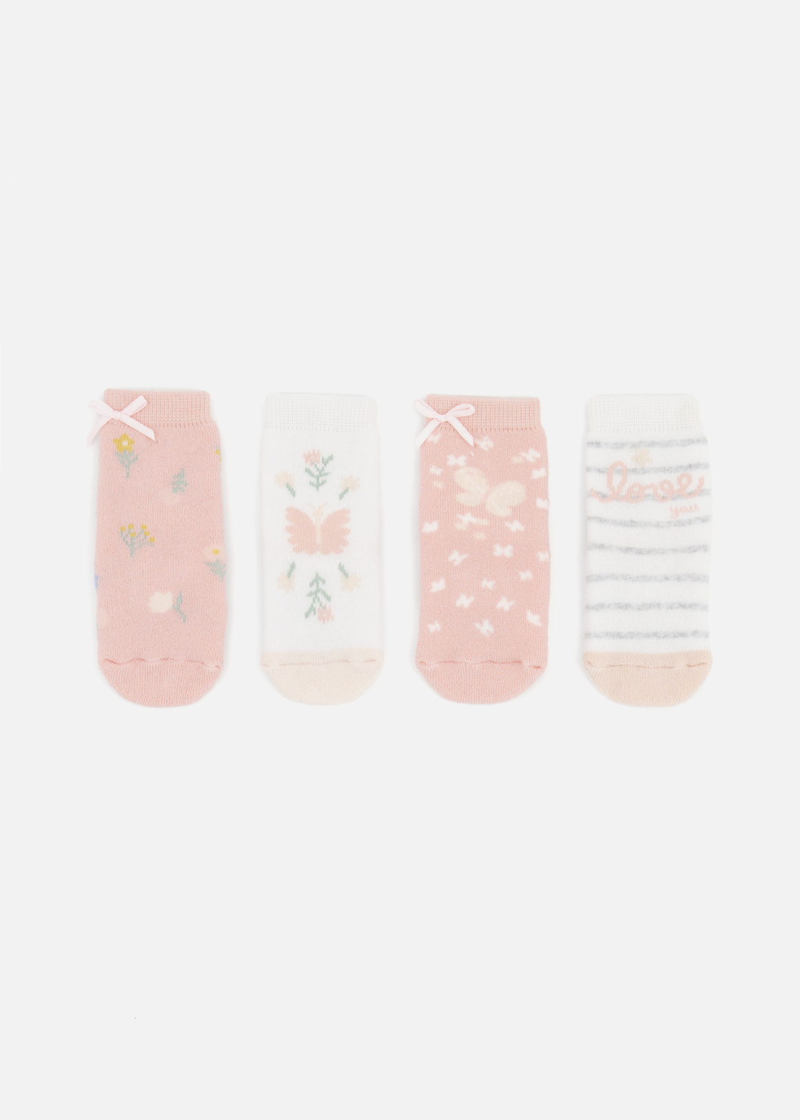 Butterfly Cotton Rich Socks 4 Pack