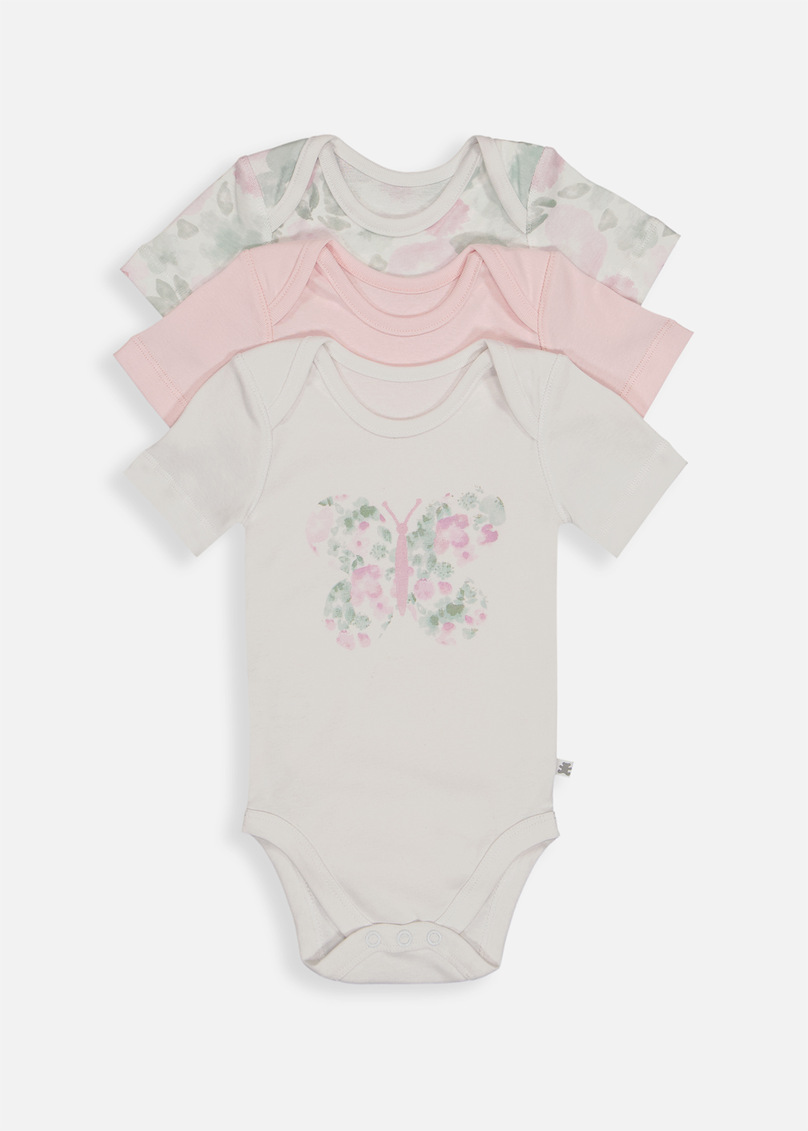 Butterfly Organic Cotton Bodyvests 3 Pack