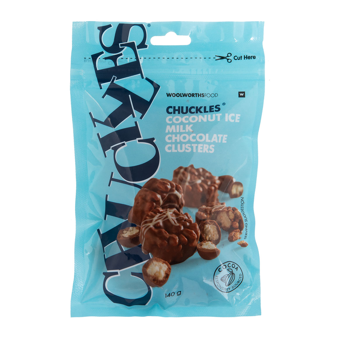 CHUCKLES® Coconut Ice Milk Chocolate Clusters 140 g | Woolworths.co.za