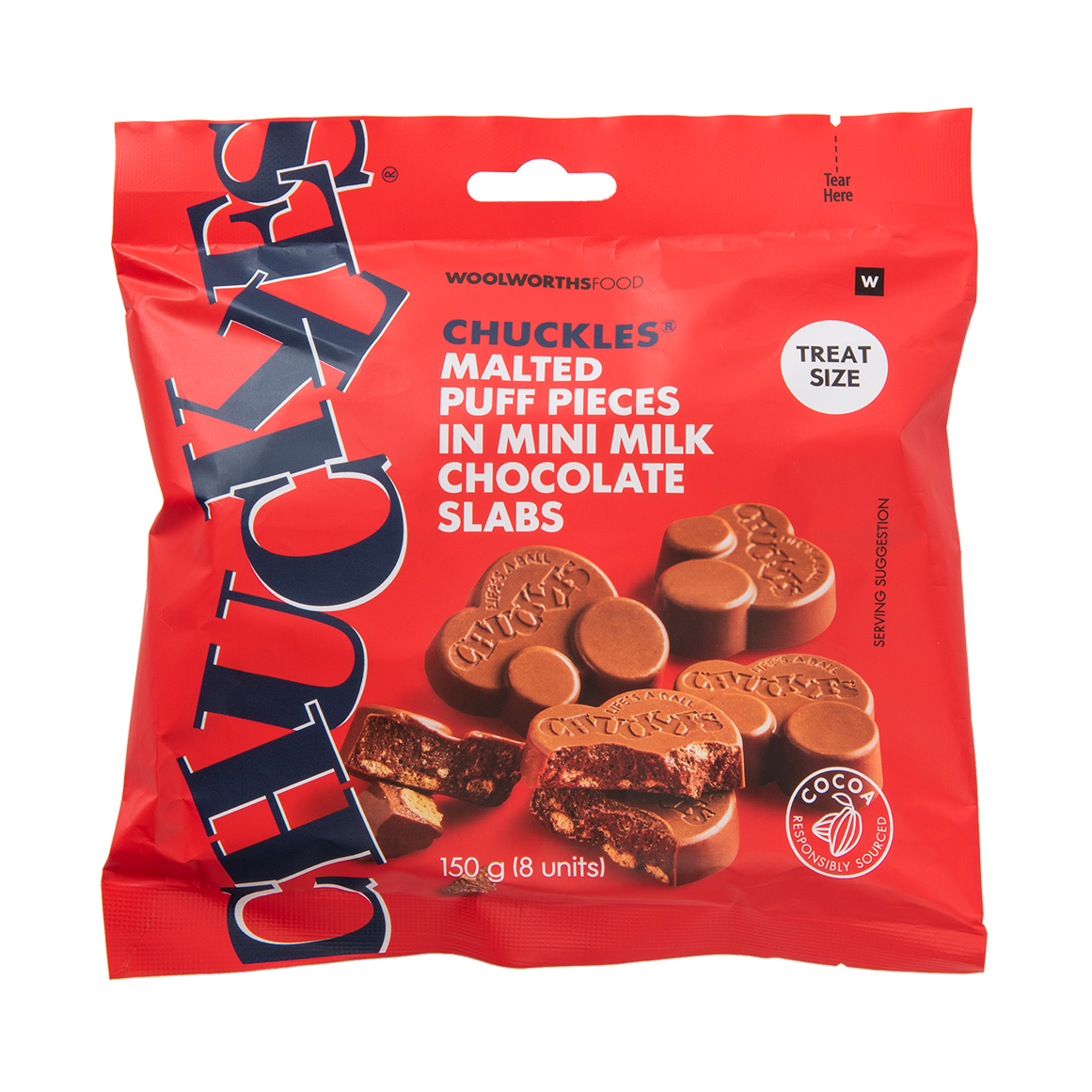 CHUCKLES® Malted Puffs in Milk Chocolate Mini Slabs 150 g | Woolworths ...