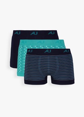 MyRunway  Shop Woolworths Blue Print Cotton Boxers 3 Pack for Men from