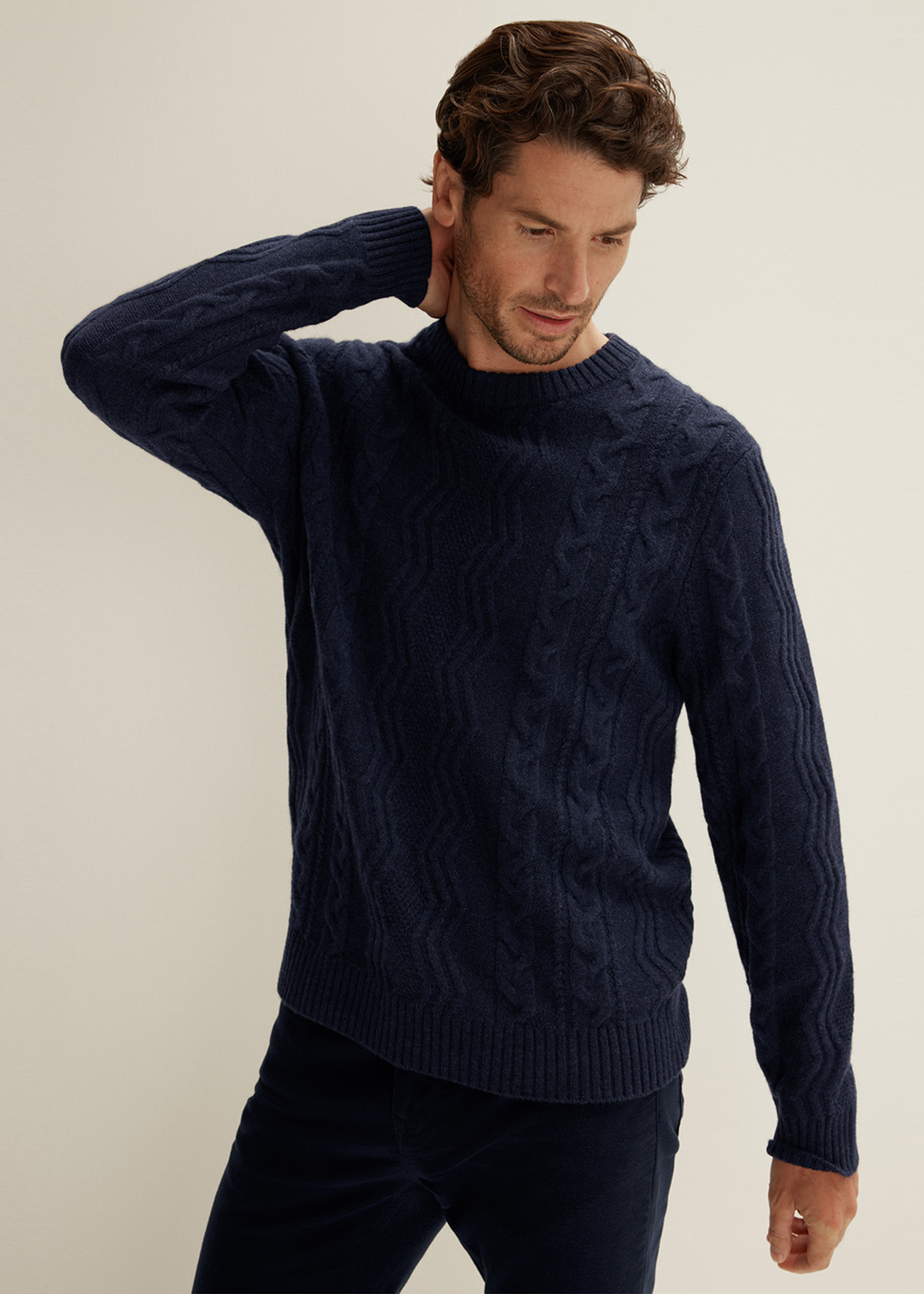 Cable Knit Crew Pullover | Woolworths.co.za