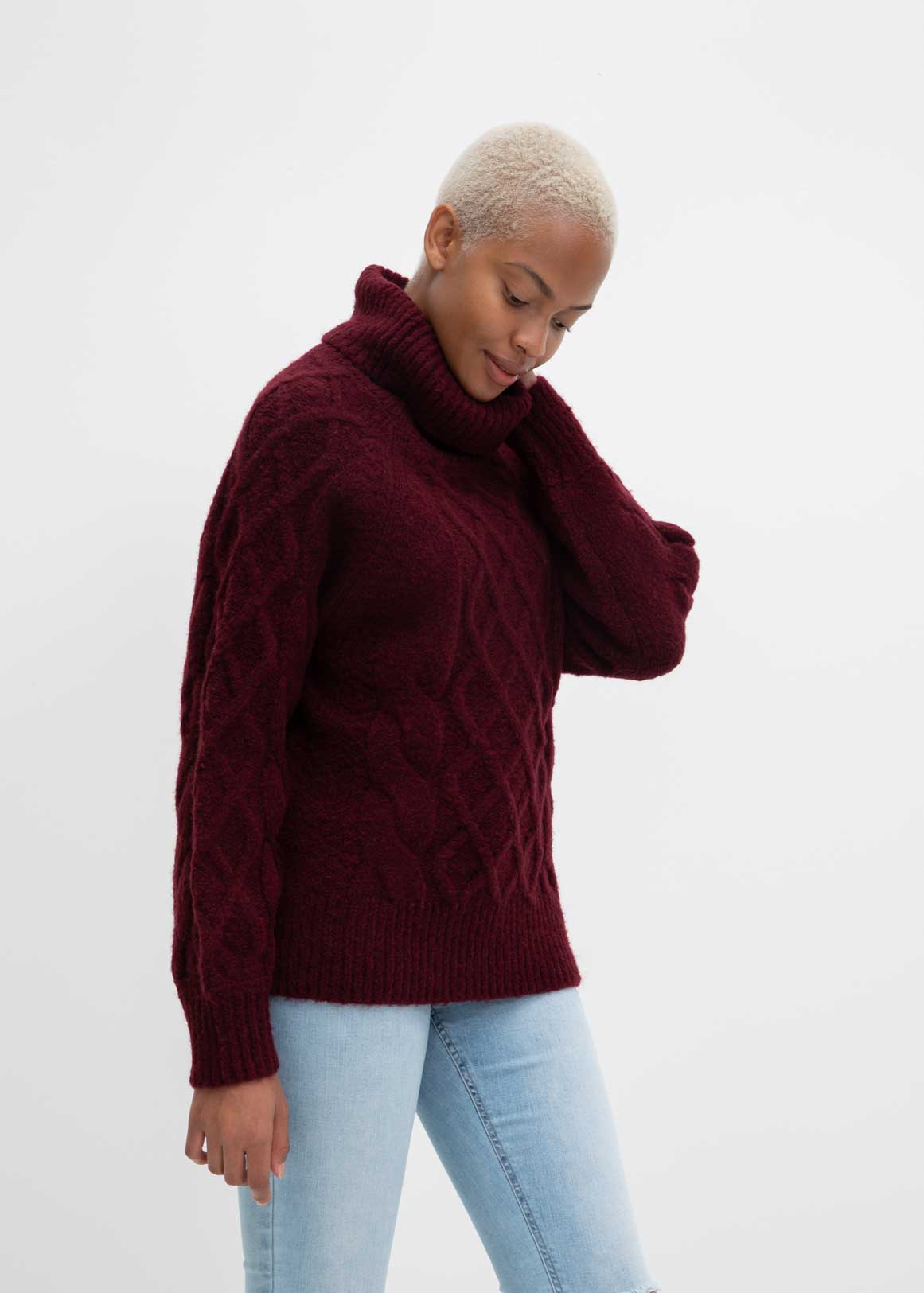 Cable Knit Polo Neck | Woolworths.co.za