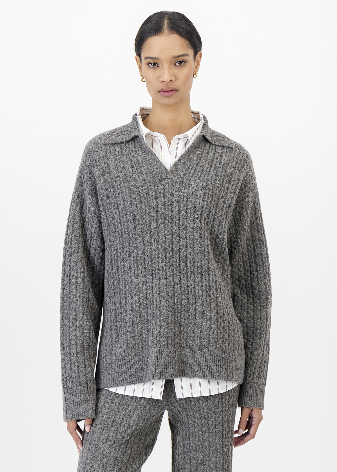 Cable Knit Wool Blend Jumper