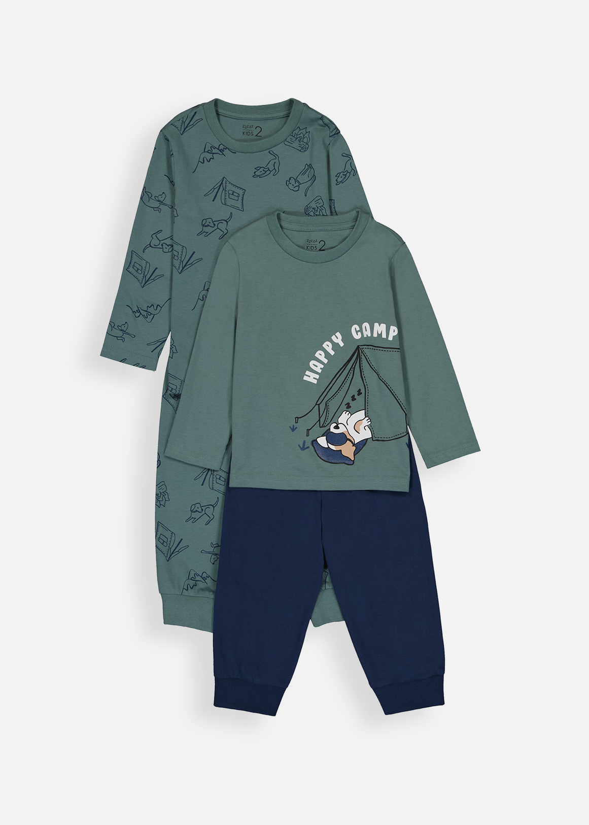 Camp Dino Cotton Pyjamas 2 Pack
