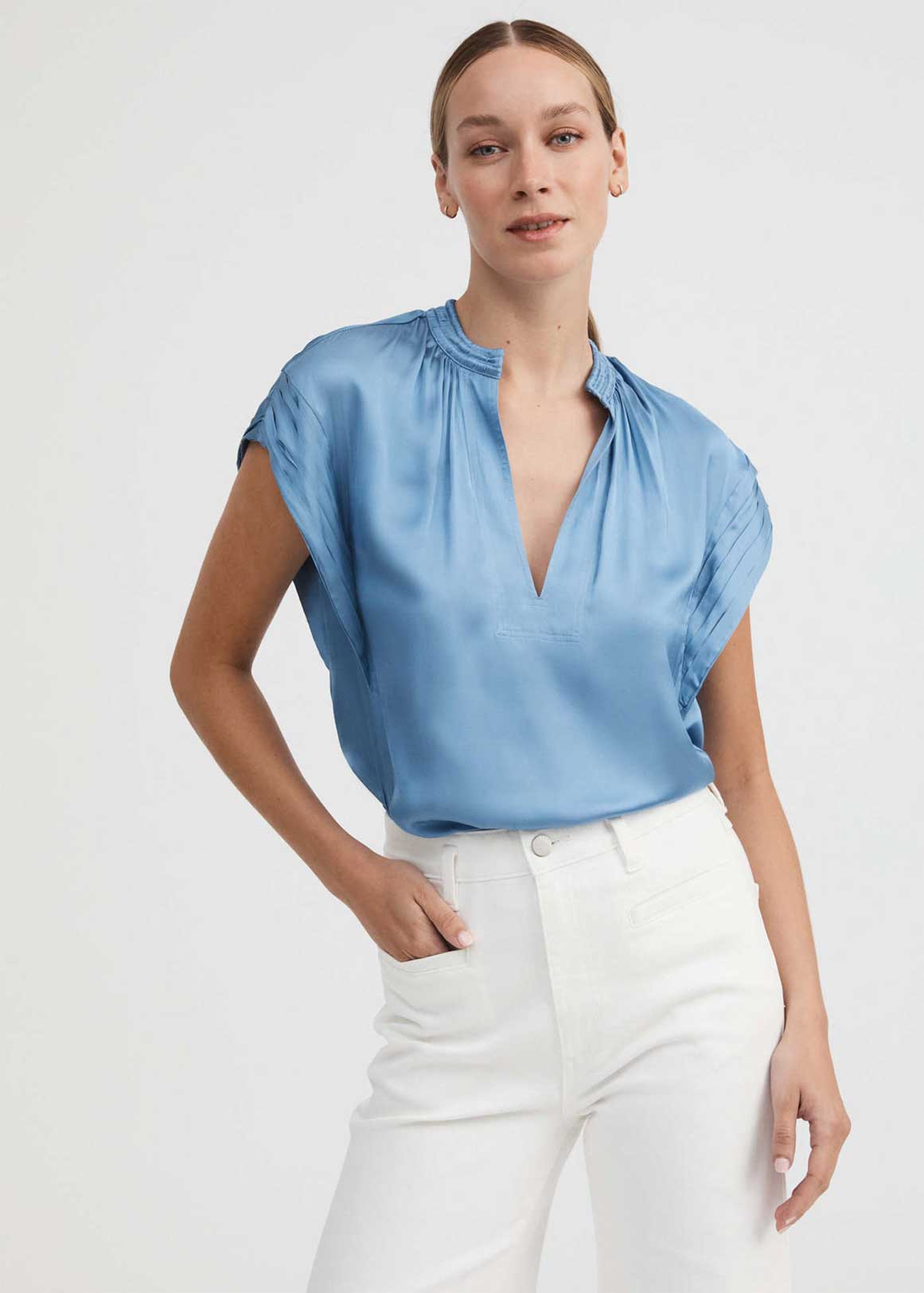 Cap Sleeve Blouse | Woolworths.co.za